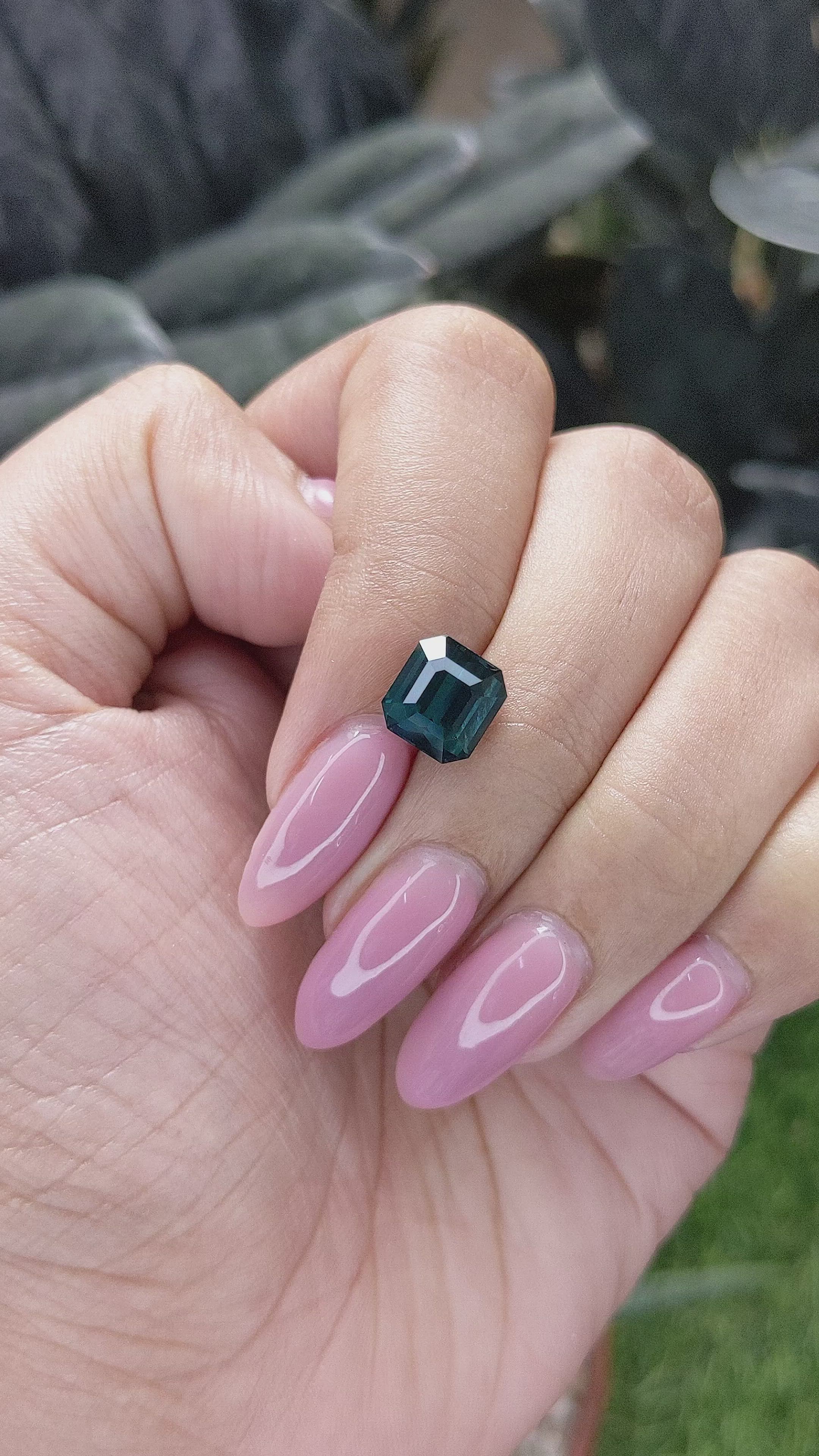 2.76 Ct. Greenish Blue Tourmaline from Madagascar Size Video