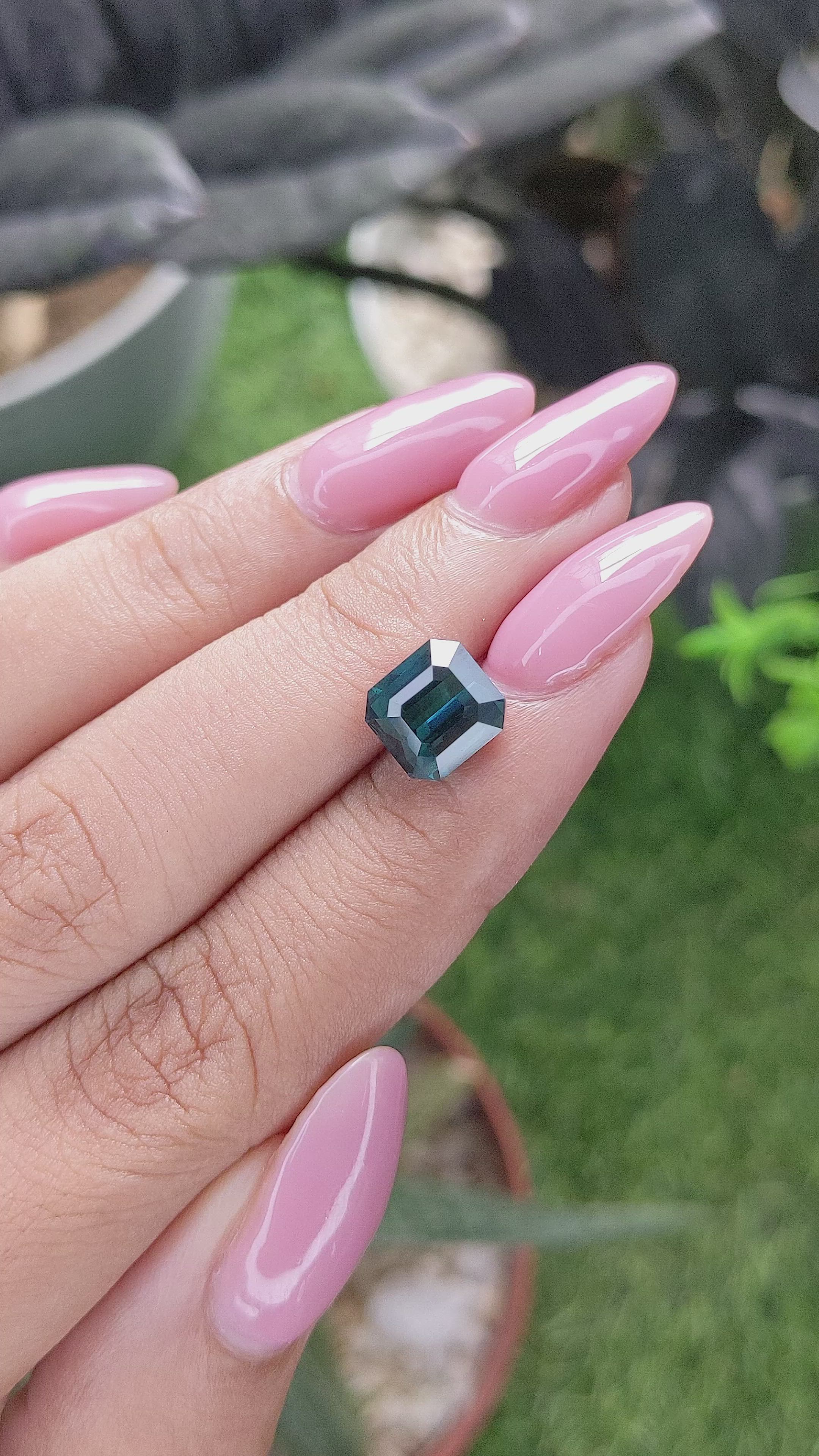 2.76 Ct. Greenish Blue Tourmaline from Madagascar Size Video