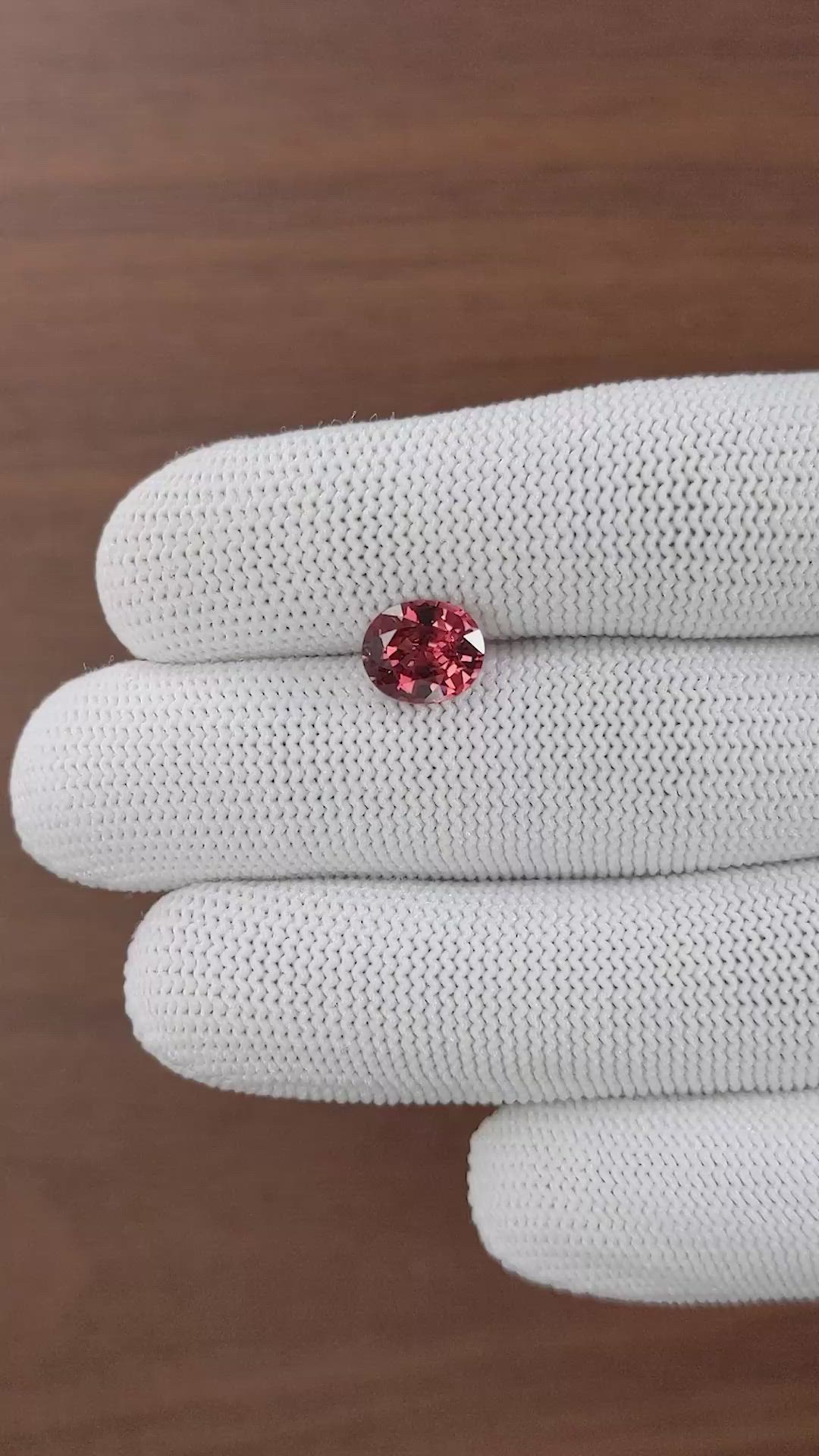 2.76 Ct. Reddish Pink Malaya Garnet from Madagascar Size Video