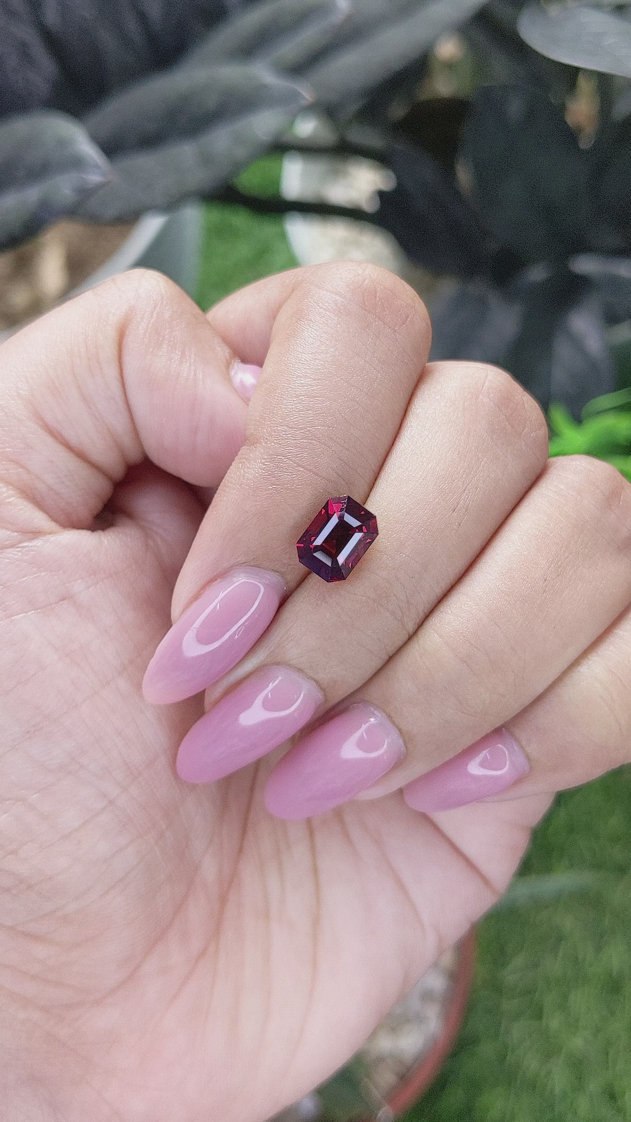 2.23 Ct. Red Rhodolite Garnet from Ceylon (Sri Lanka) Size Video