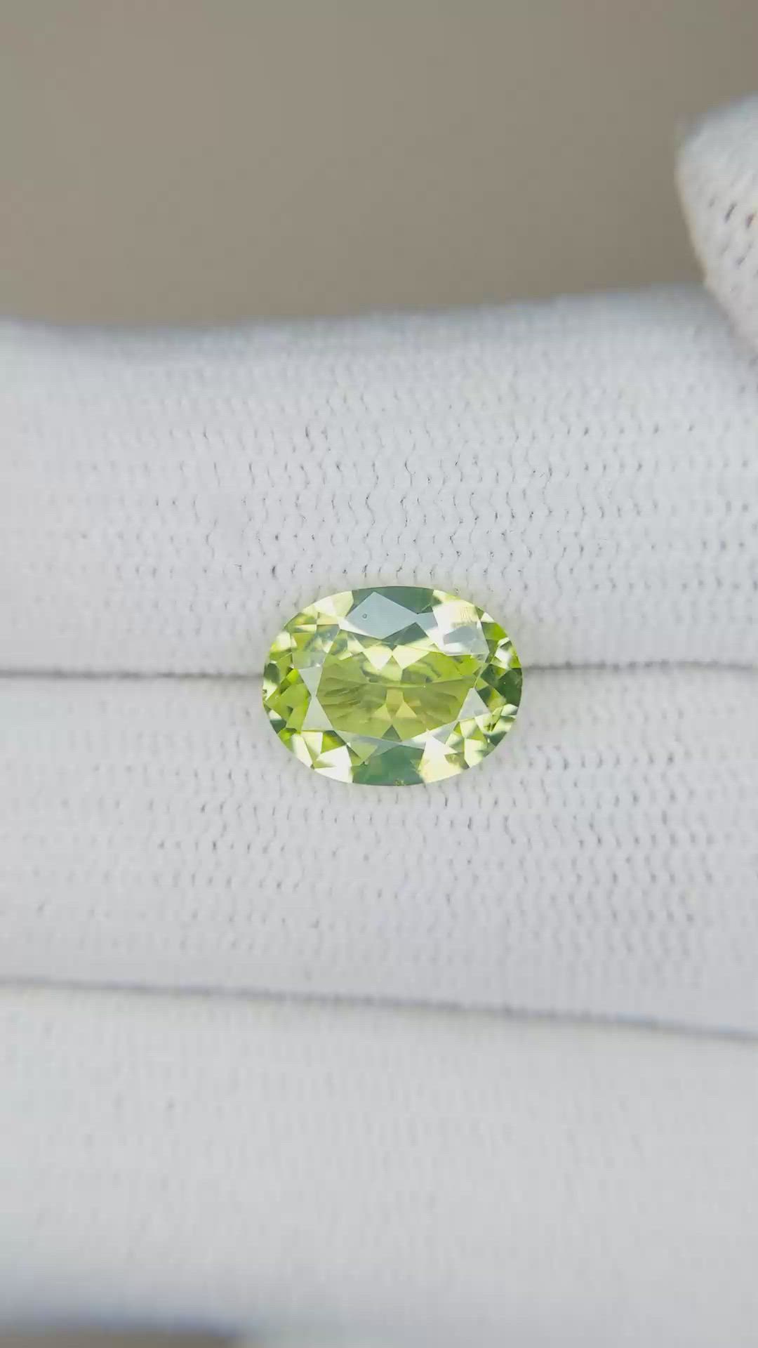 2.37 Ct. Chrysoberyl from Ceylon (Sri Lanka) Size Video