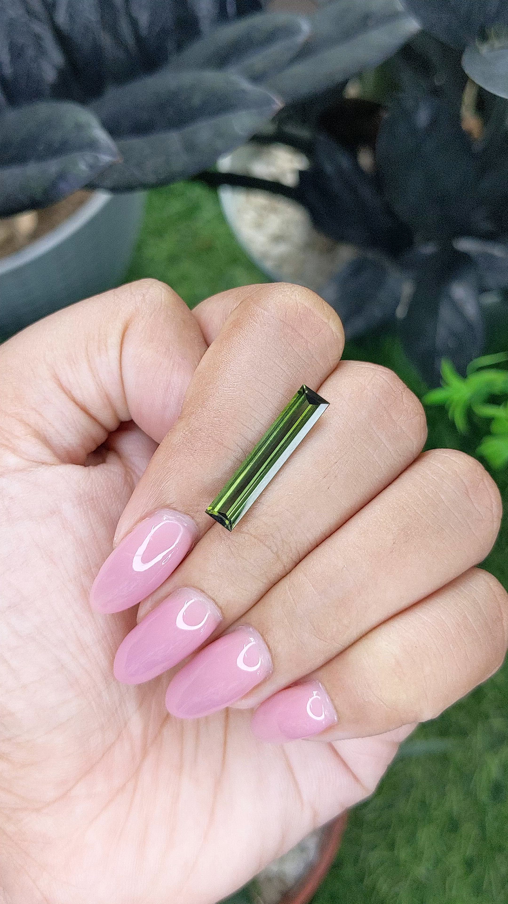 3.17 Ct. Green Tourmaline from Tanzania Size Video