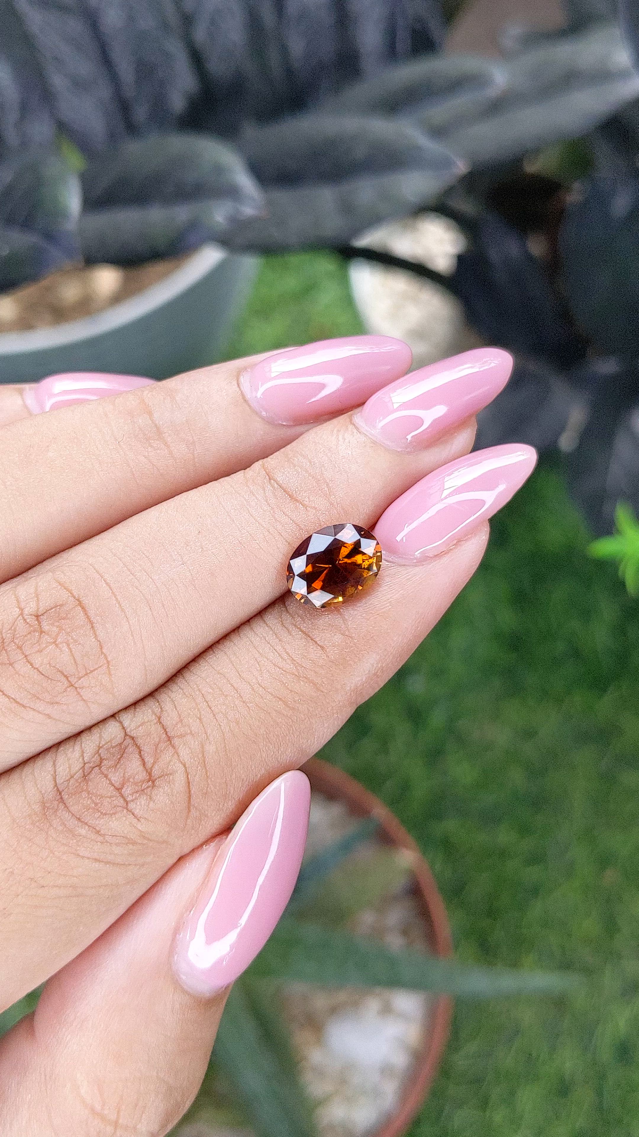 2.03 Ct. Brownish Orange Tourmaline from Tanzania Size Video