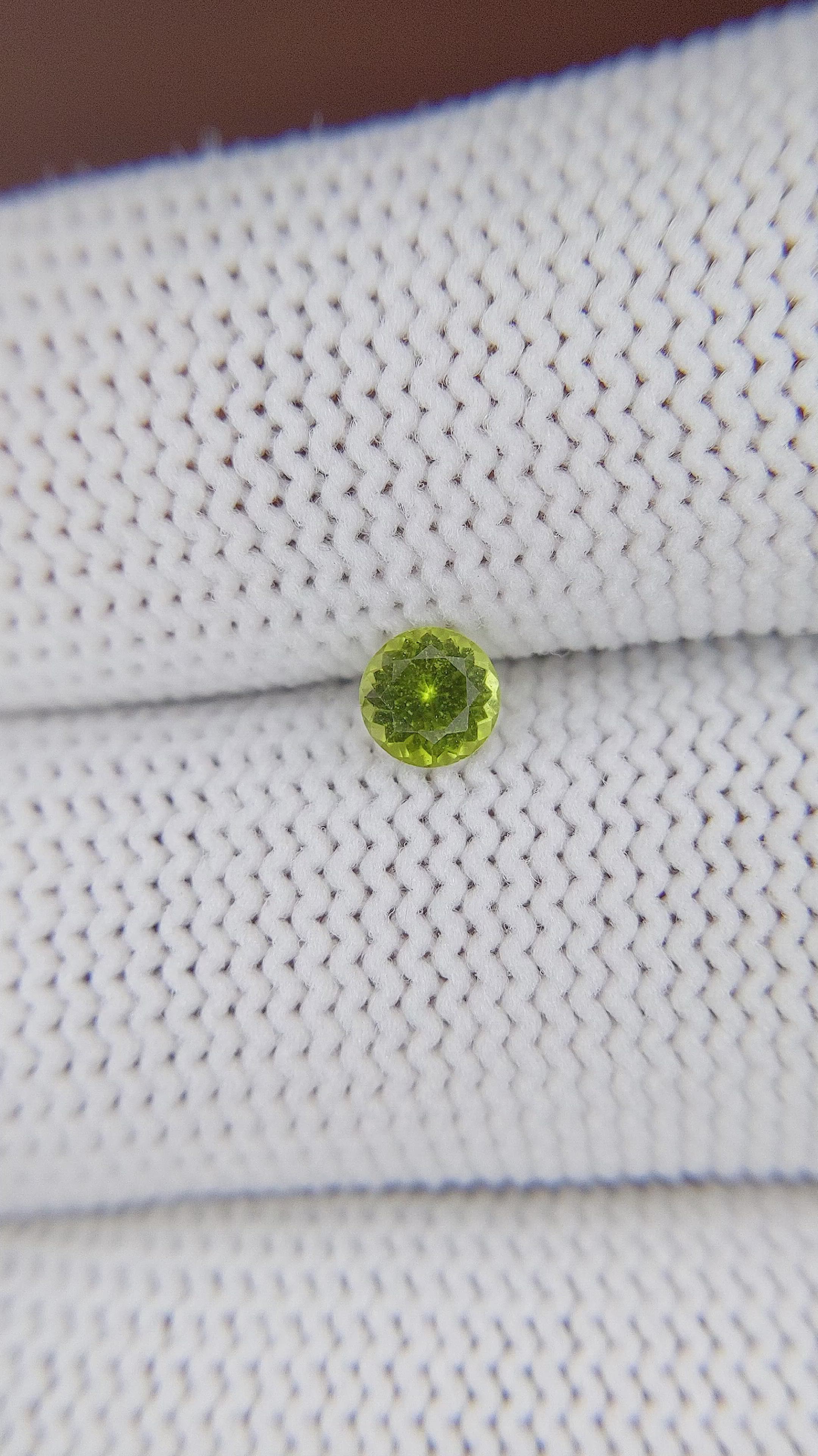 0.32 Ct. Yellowish Green Peridot from Tanzania Size Video