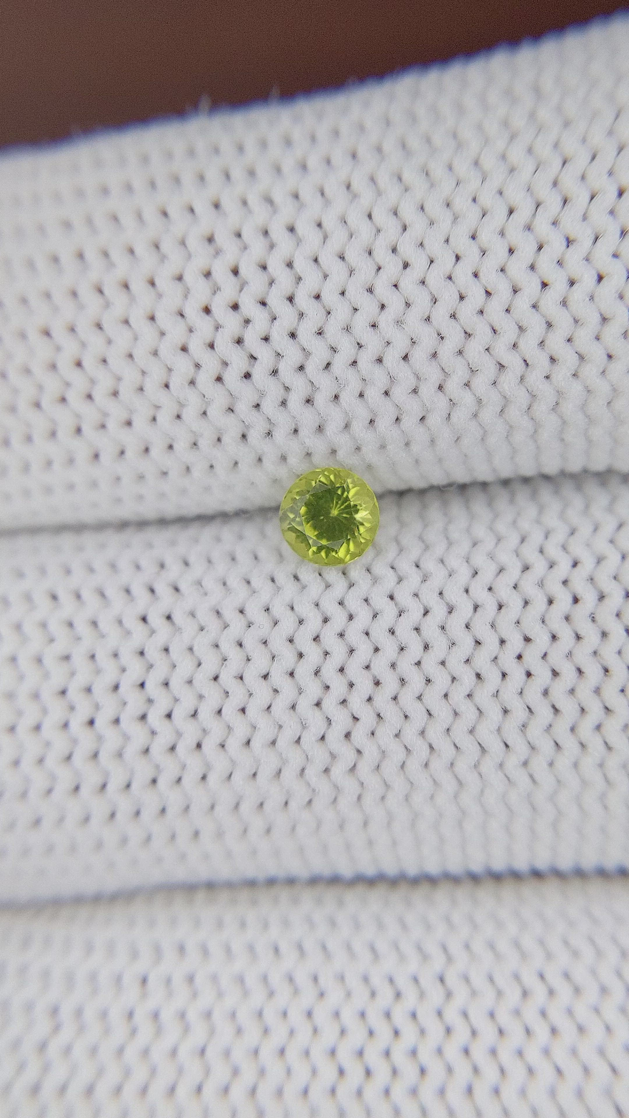 0.33 Ct. Yellowish Green Peridot from Tanzania Size Video