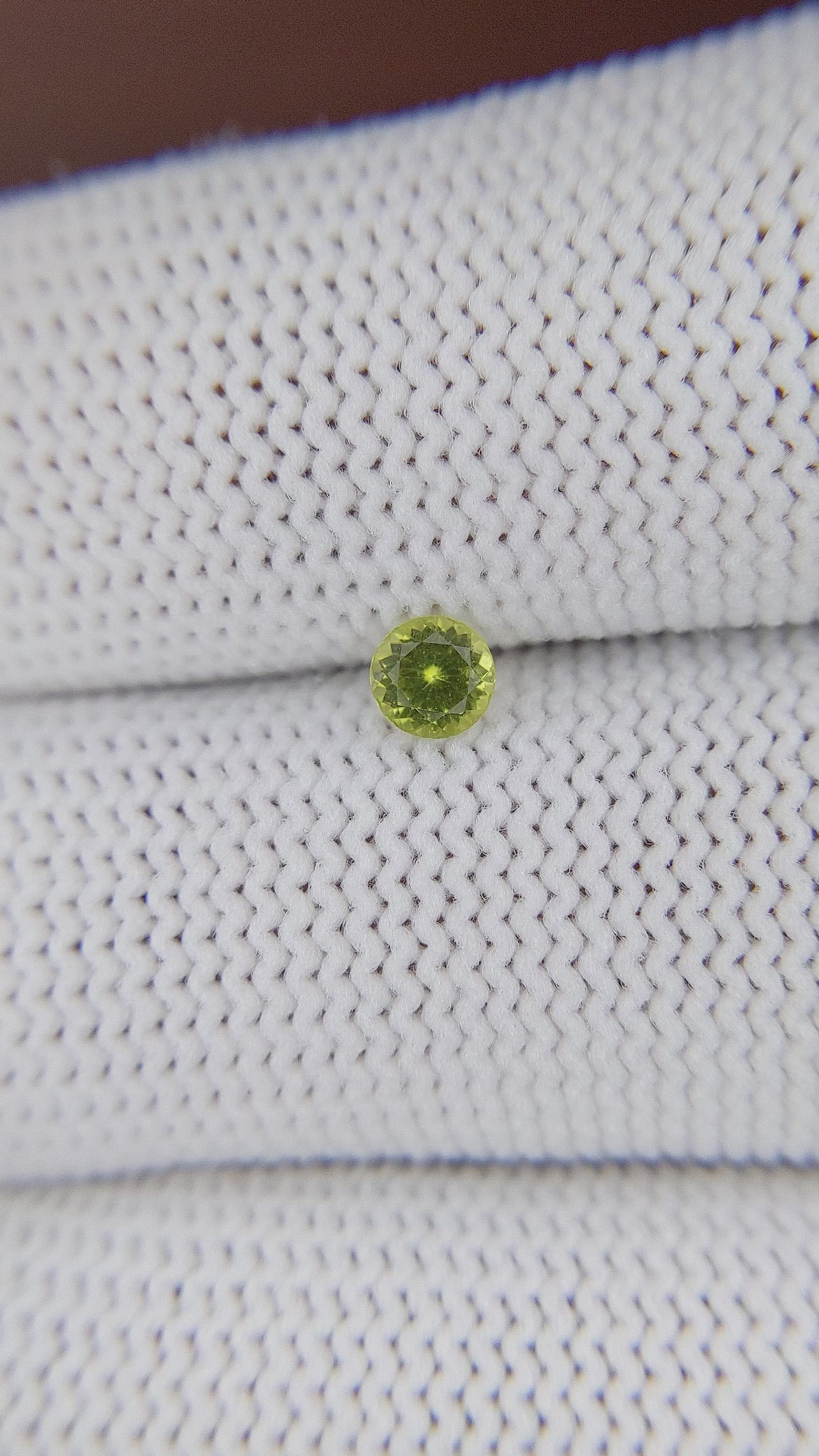 0.25 Ct. Yellowish Green Peridot from Tanzania Size Video