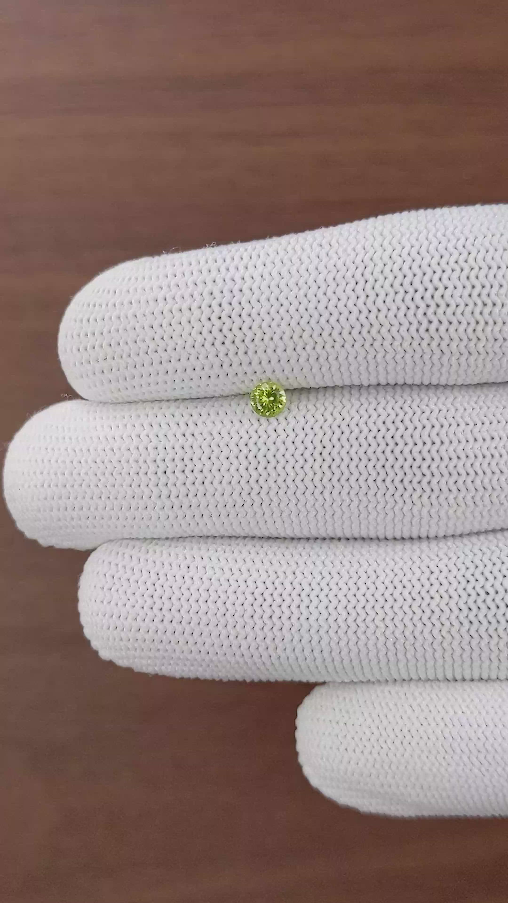 0.25 Ct. Yellowish Green Peridot from Tanzania Size Video