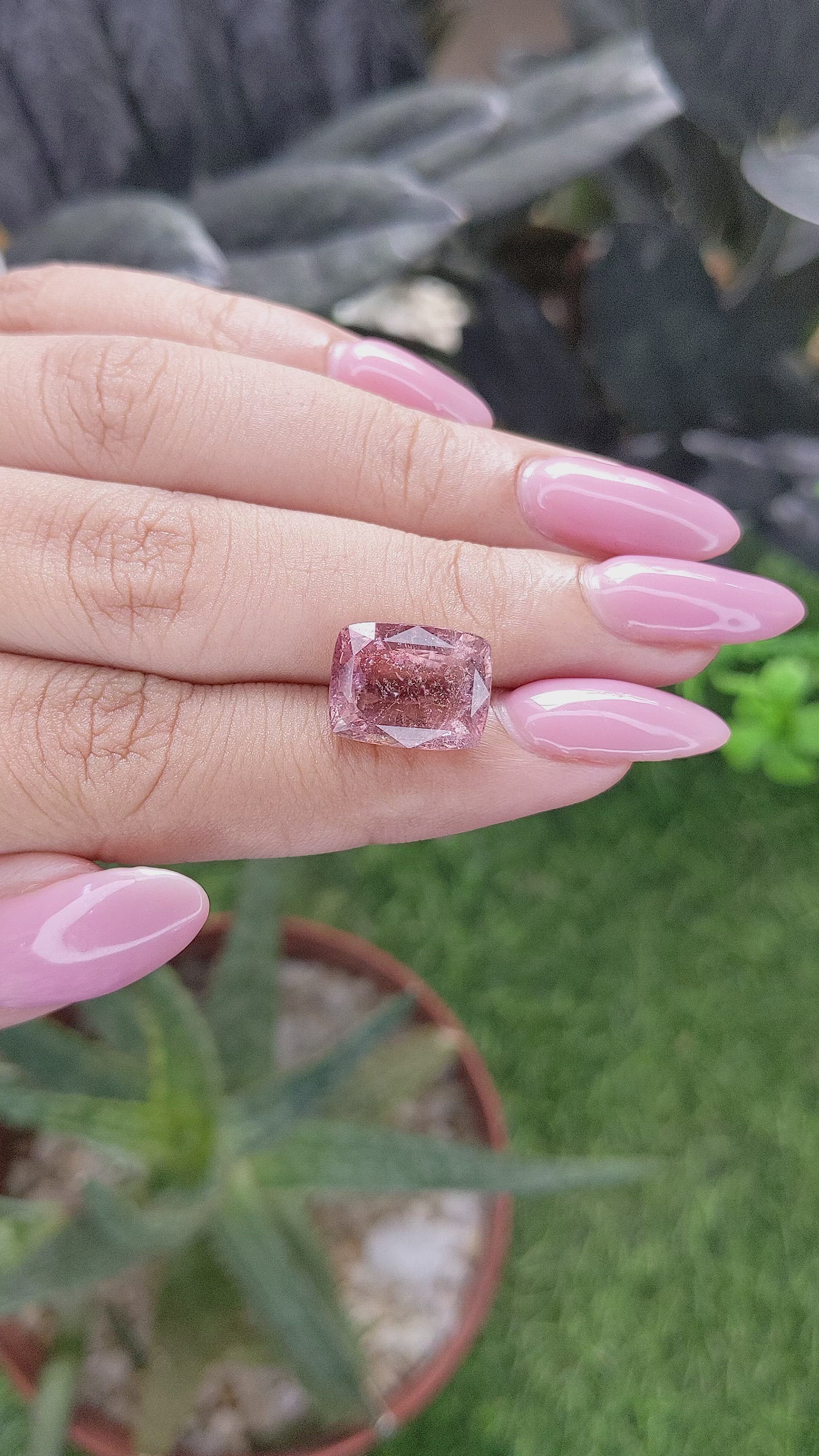 6.97 Ct. Pink Tourmaline from Afghanistan Size Video