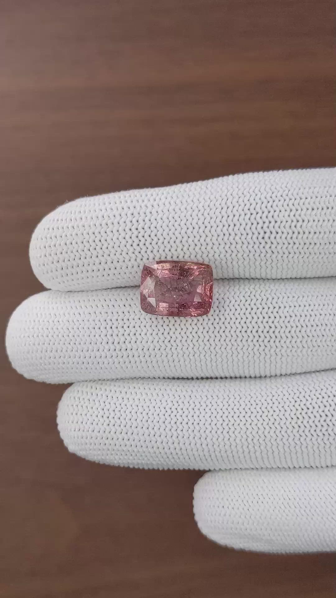 6.97 Ct. Pink Tourmaline from Afghanistan Size Video