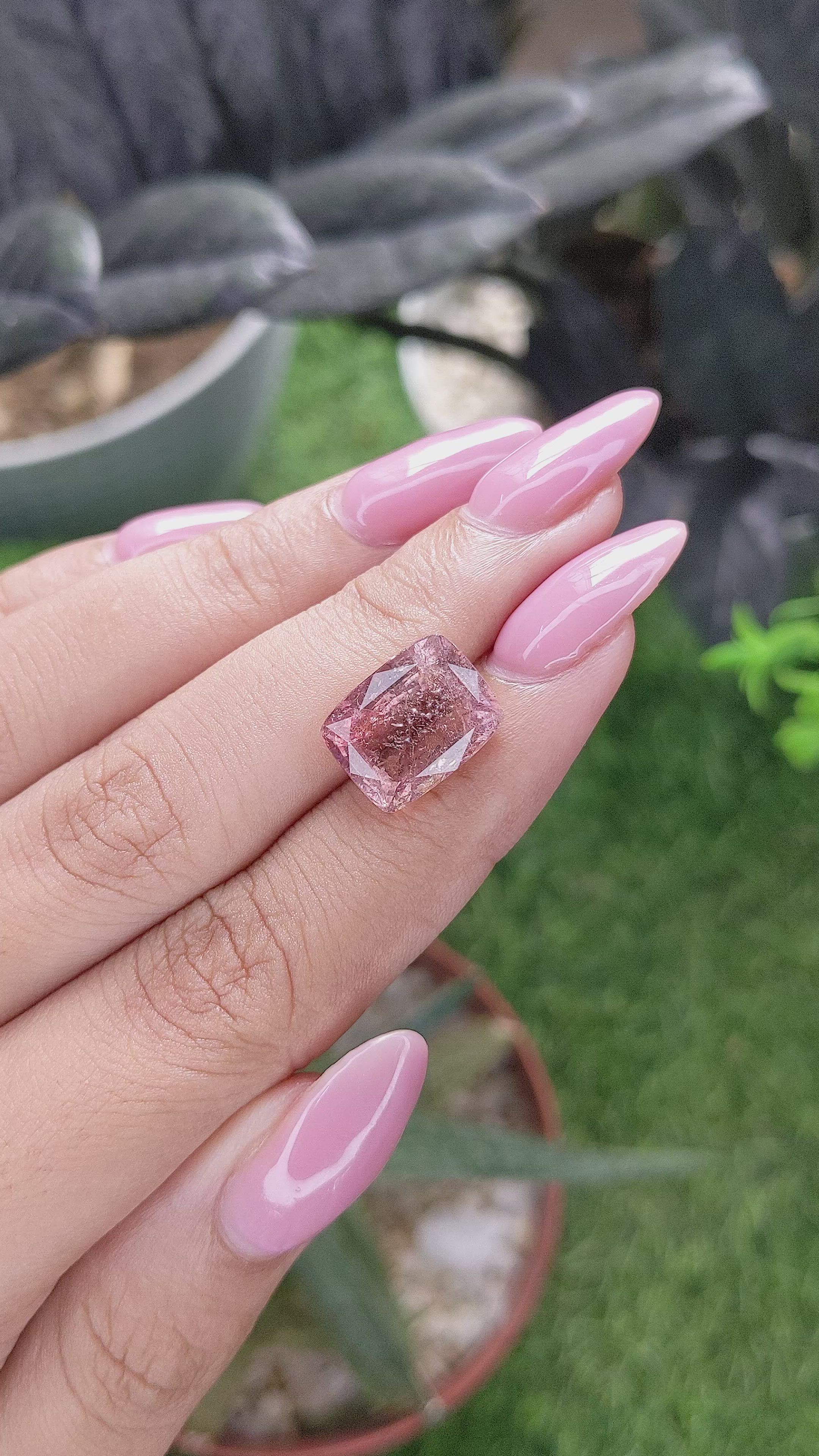 6.97 Ct. Pink Tourmaline from Afghanistan Size Video