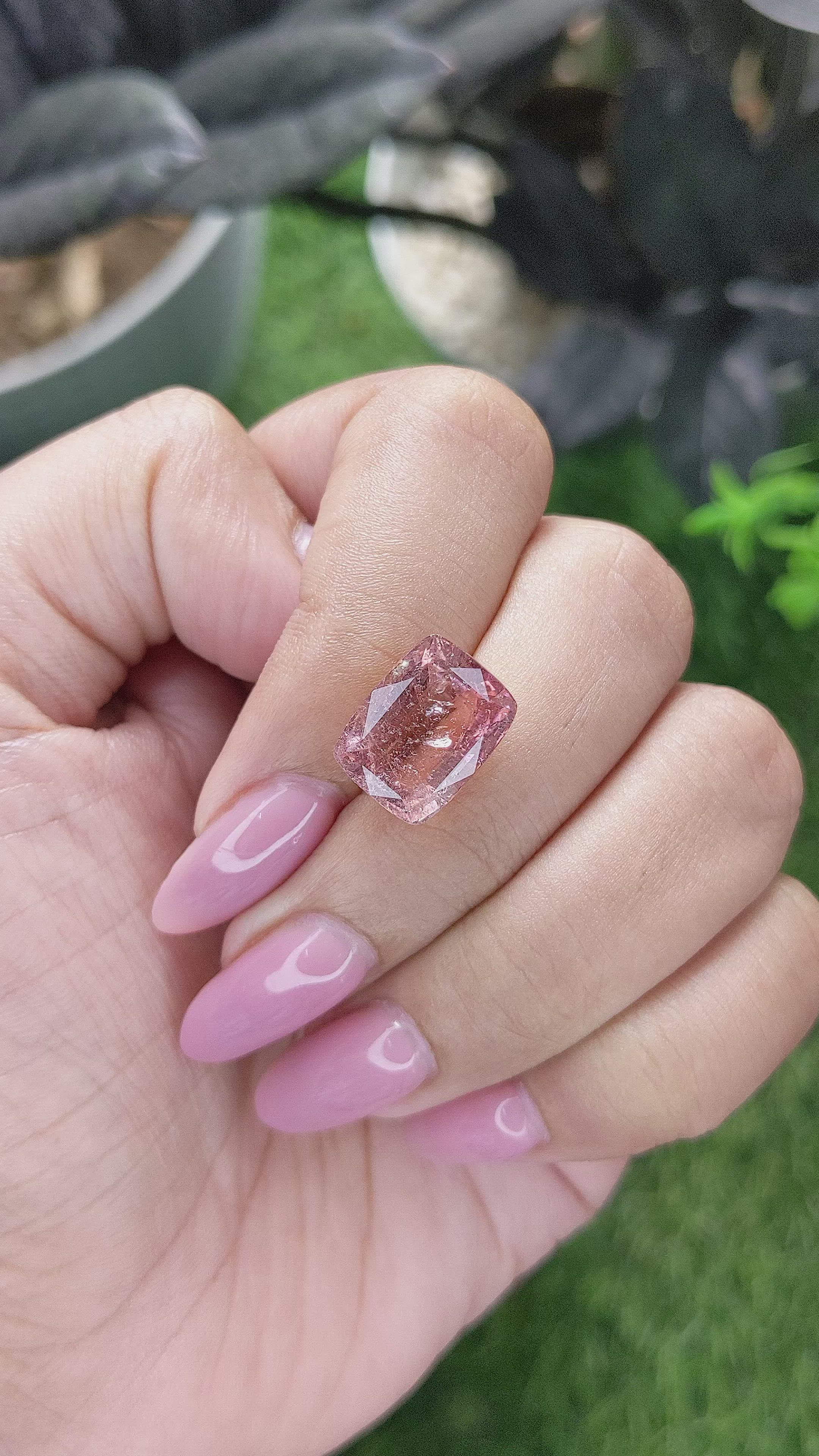 6.97 Ct. Pink Tourmaline from Afghanistan Size Video