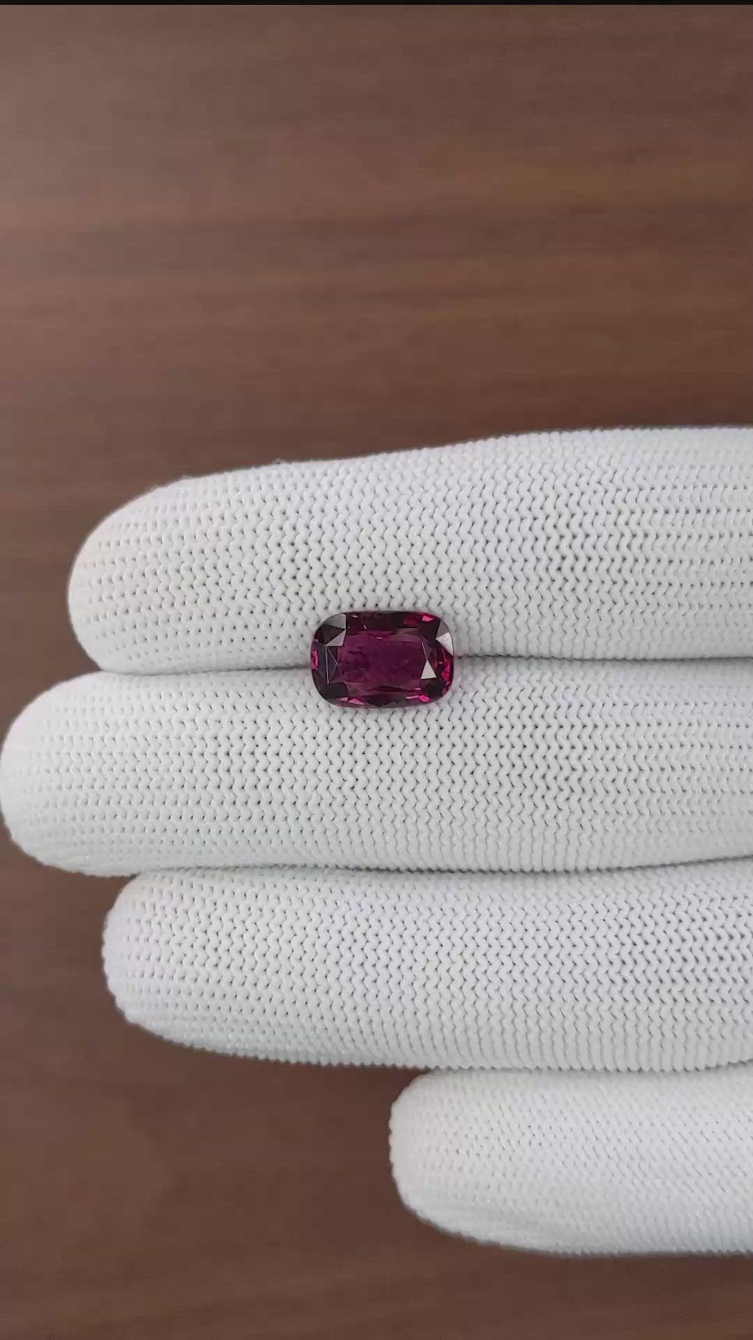 4.51 Ct. Purplish Pink Rhodolite Garnet Size Video
