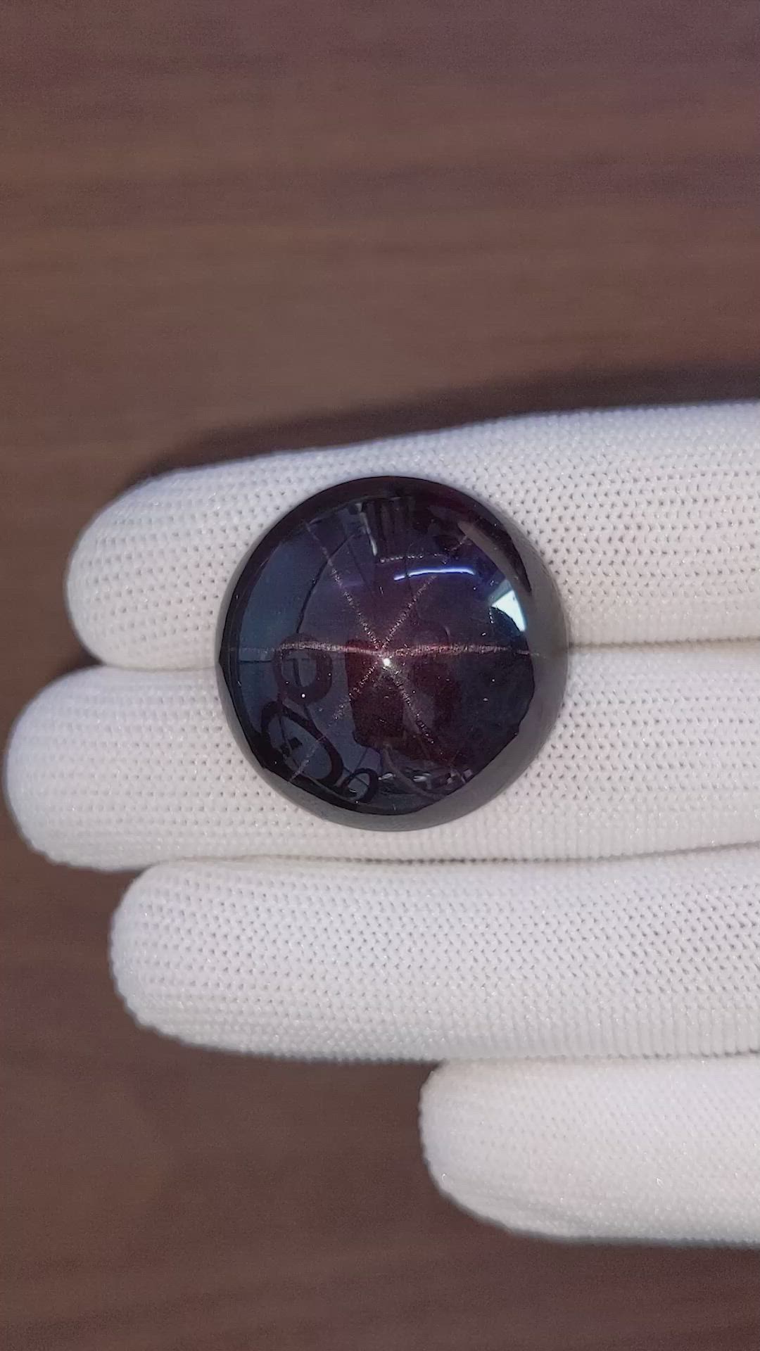 116.95 Ct. Purplish Red Star Garnet from Ceylon (Sri Lanka) Size Video