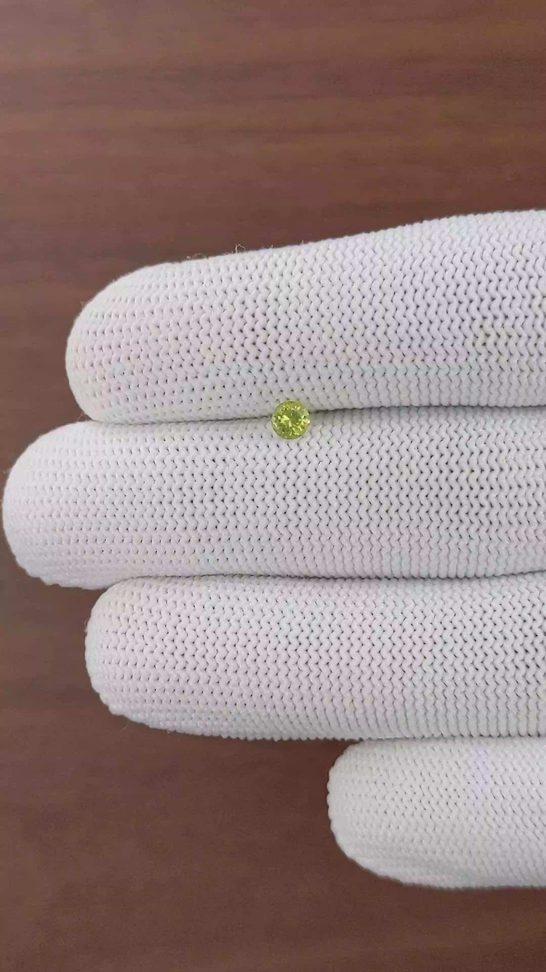 0.22 Ct. Yellowish Green Peridot from Tanzania Size Video