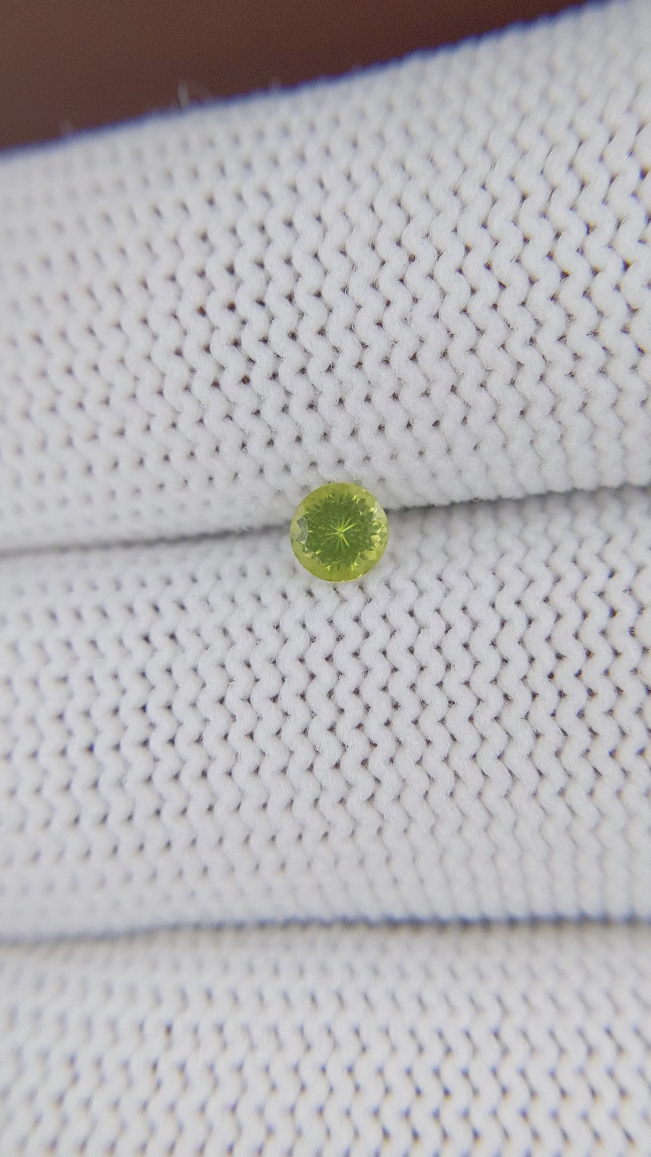 0.22 Ct. Yellowish Green Peridot from Tanzania Size Video