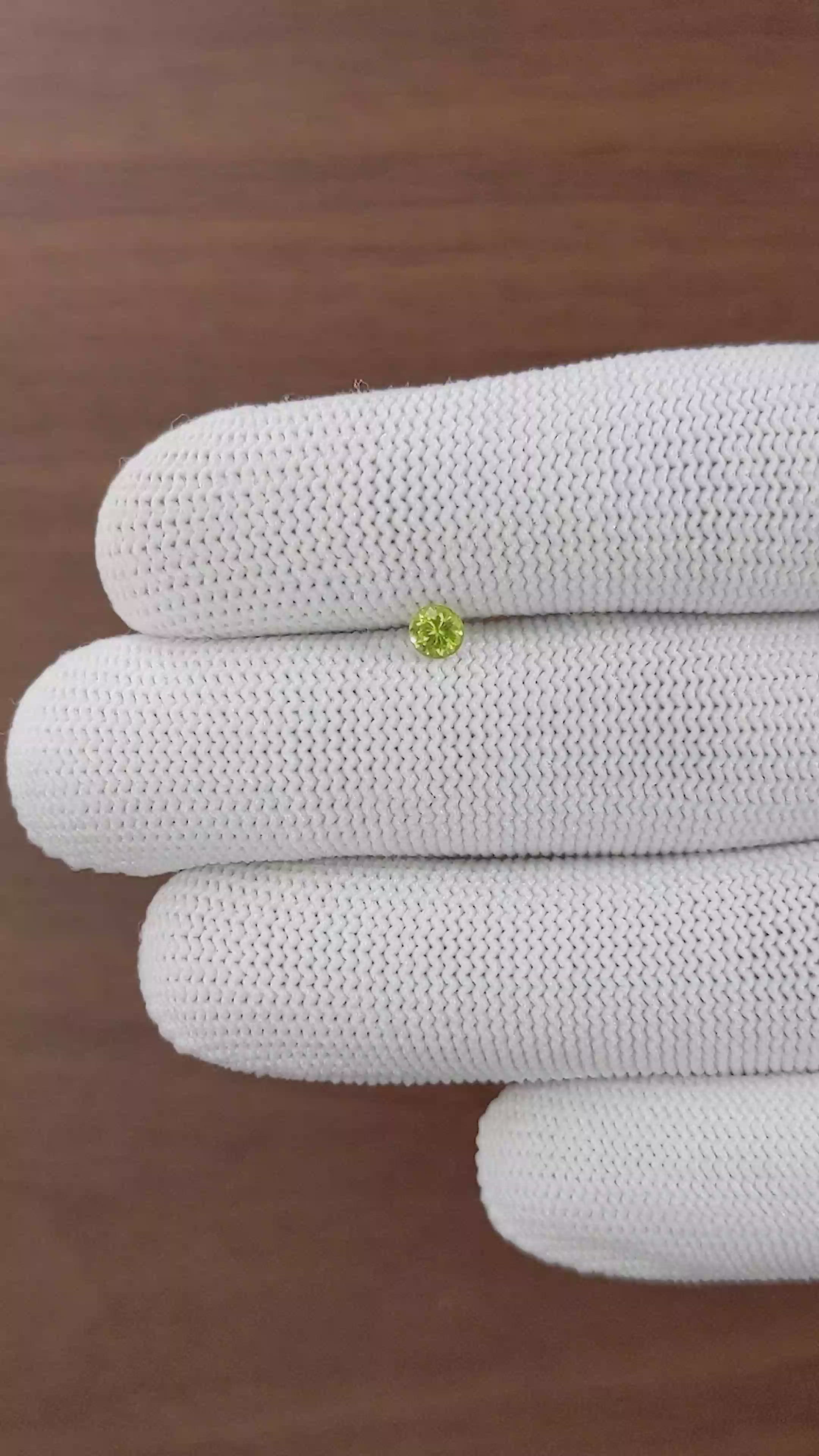 0.28 Ct. Yellowish Green Peridot from Tanzania Size Video