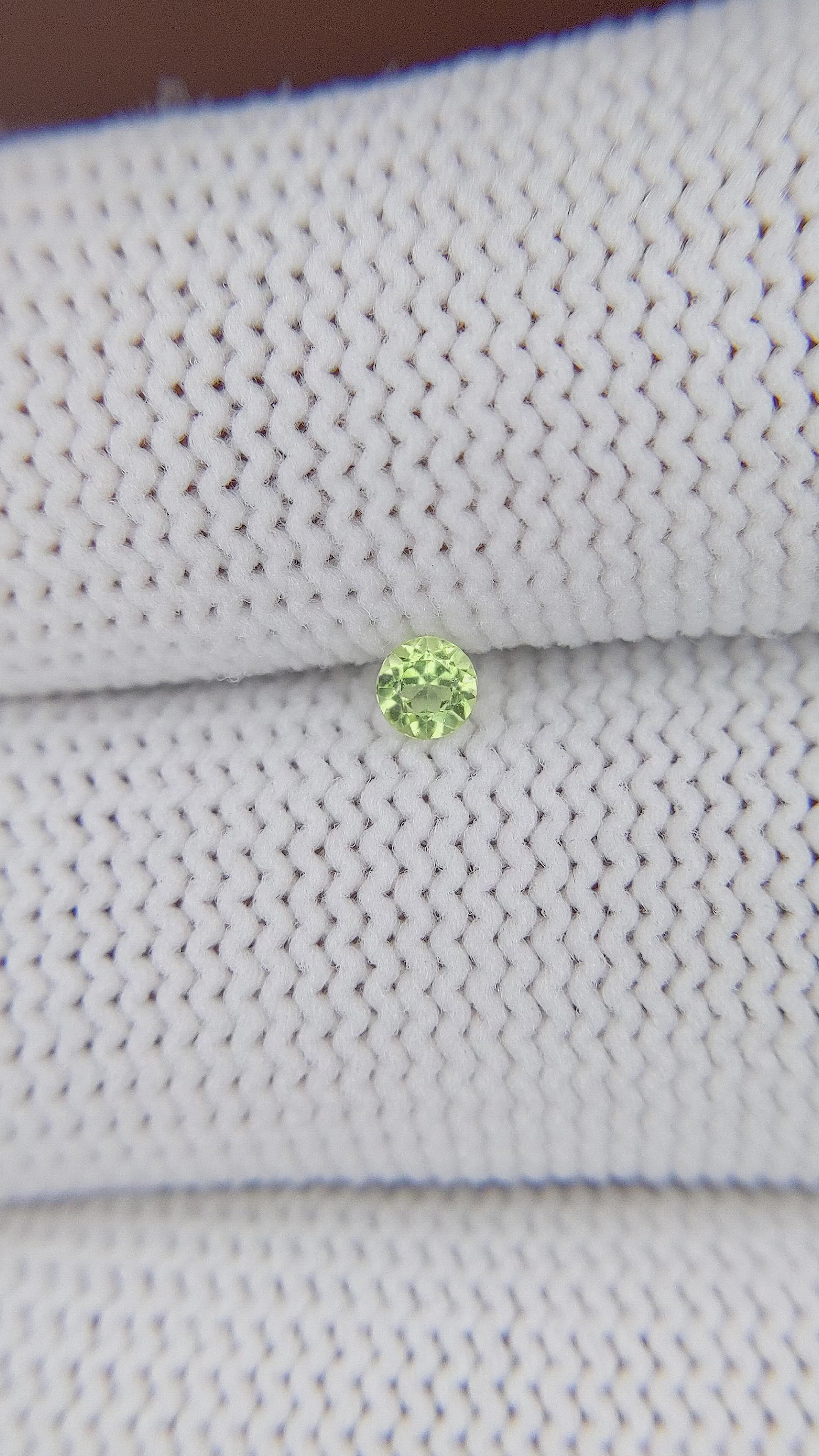 0.10 Ct. Yellowish Green Peridot from Tanzania Size Video