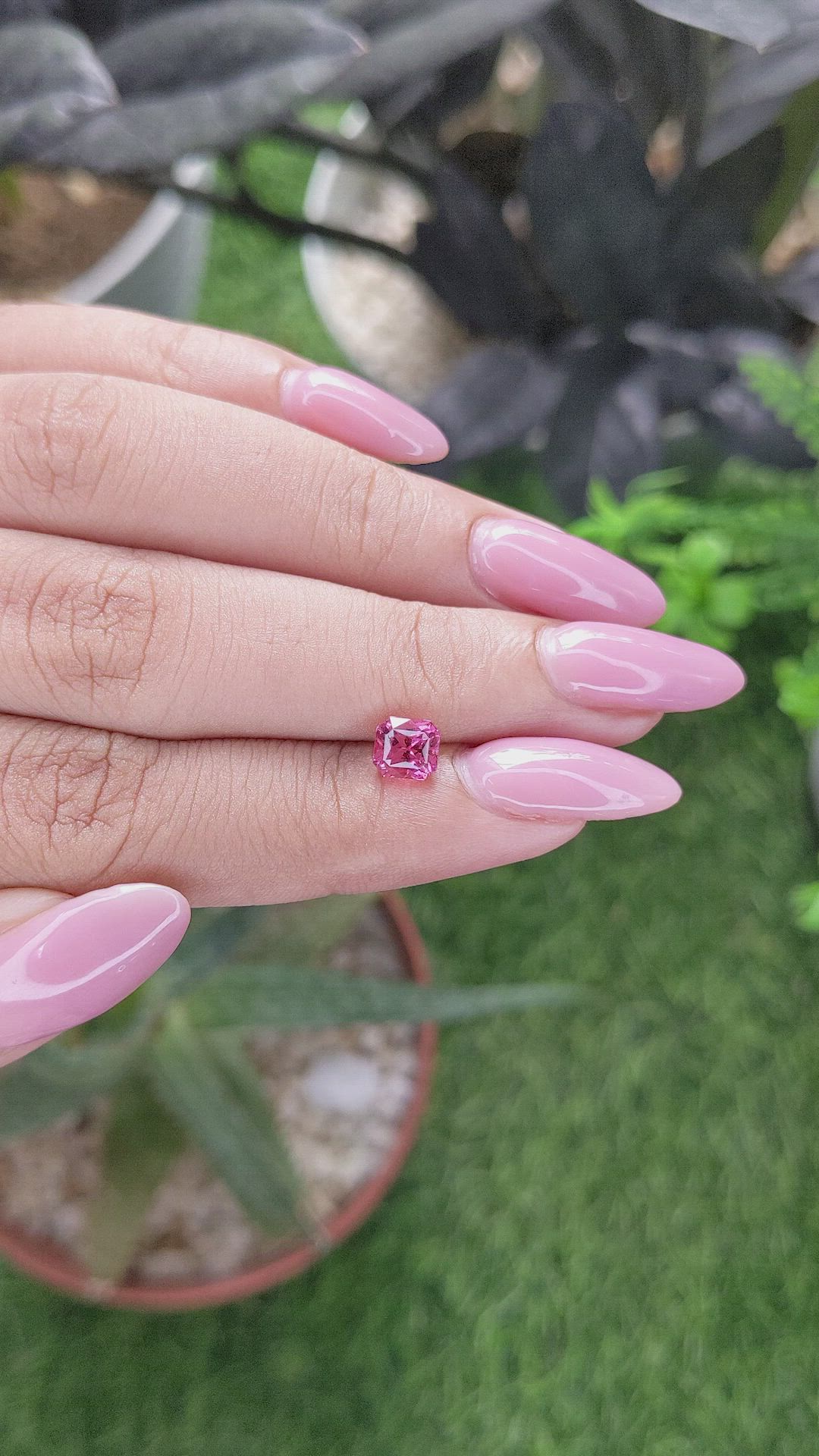 1.09 Ct. Reddish Pink Spinel from Tanzania Size Video