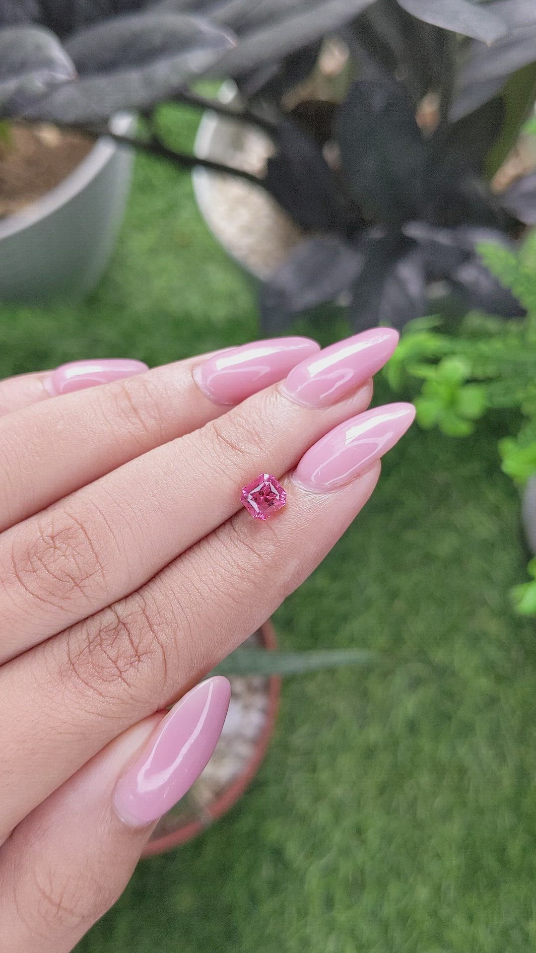1.09 Ct. Reddish Pink Spinel from Tanzania Size Video