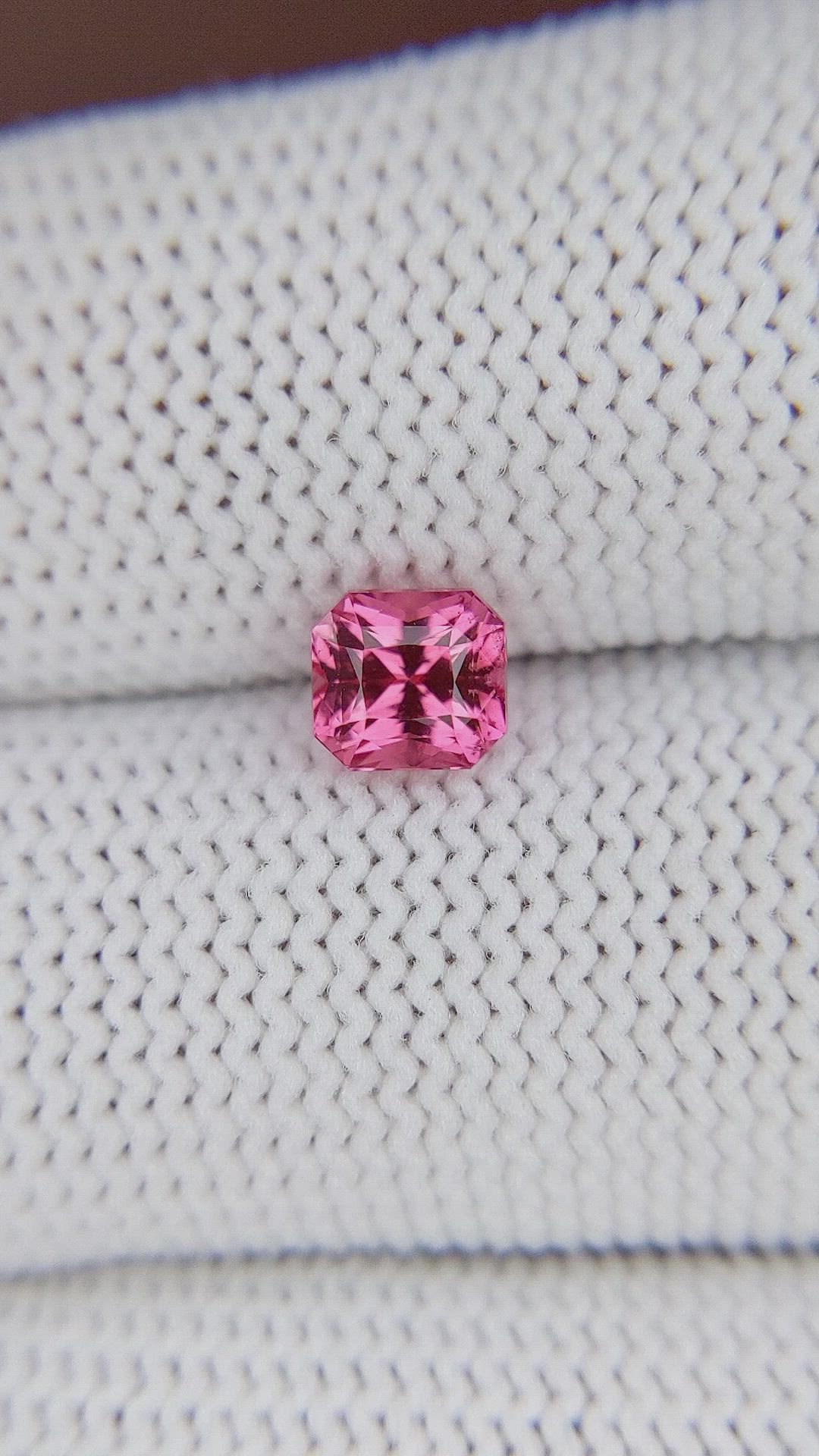 1.09 Ct. Reddish Pink Spinel from Tanzania Size Video