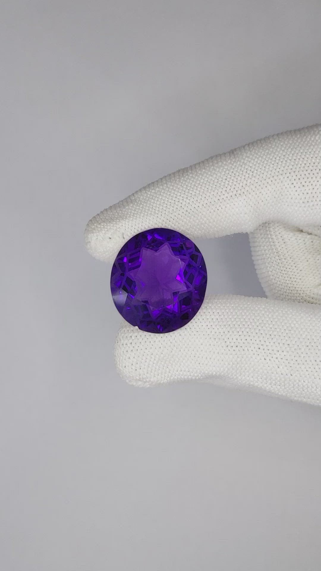 24.39 Ct. Purple Amethyst from Brazil Size Video