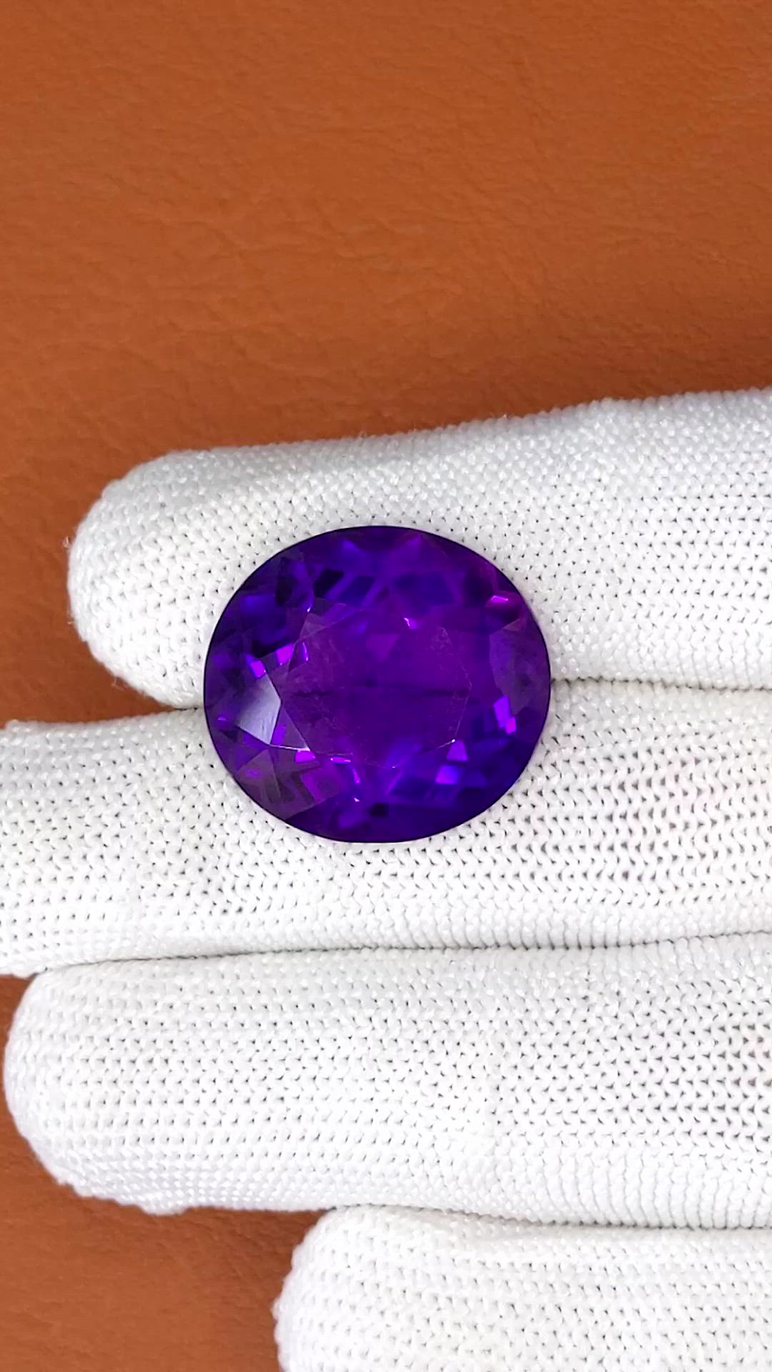 24.39 Ct. Purple Amethyst from Brazil Size Video