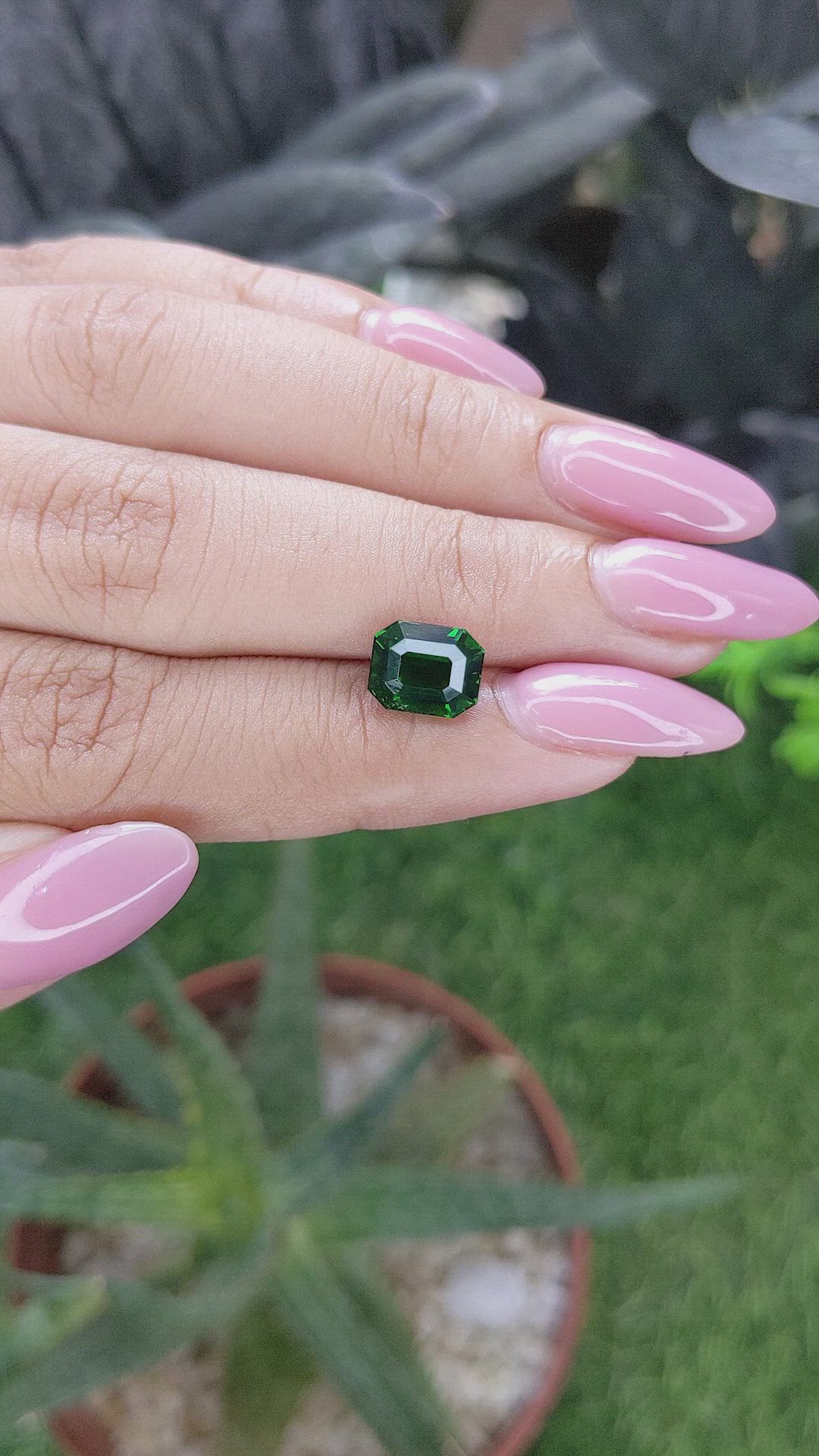 3.03 Ct. Tsavorite Garnet from Tanzania Size Video