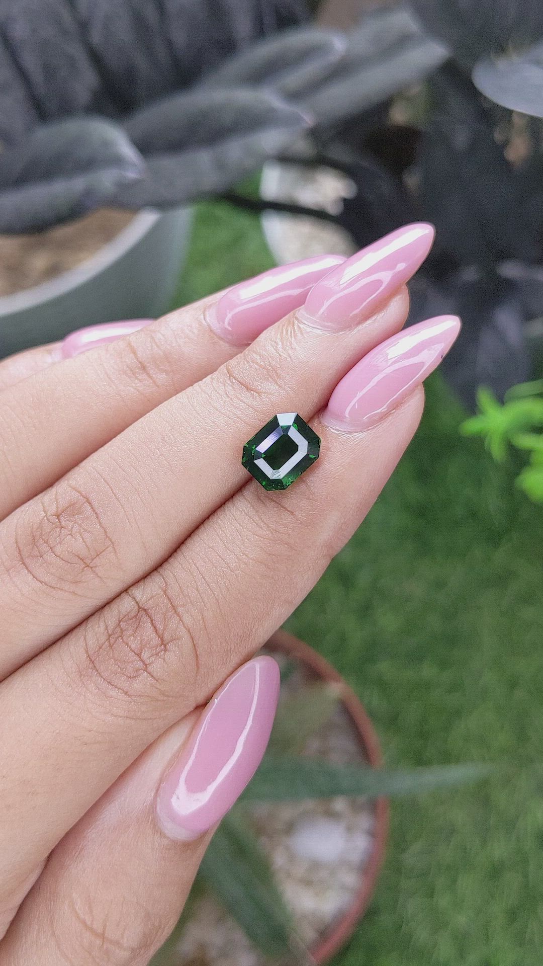 3.03 Ct. Tsavorite Garnet from Tanzania Size Video