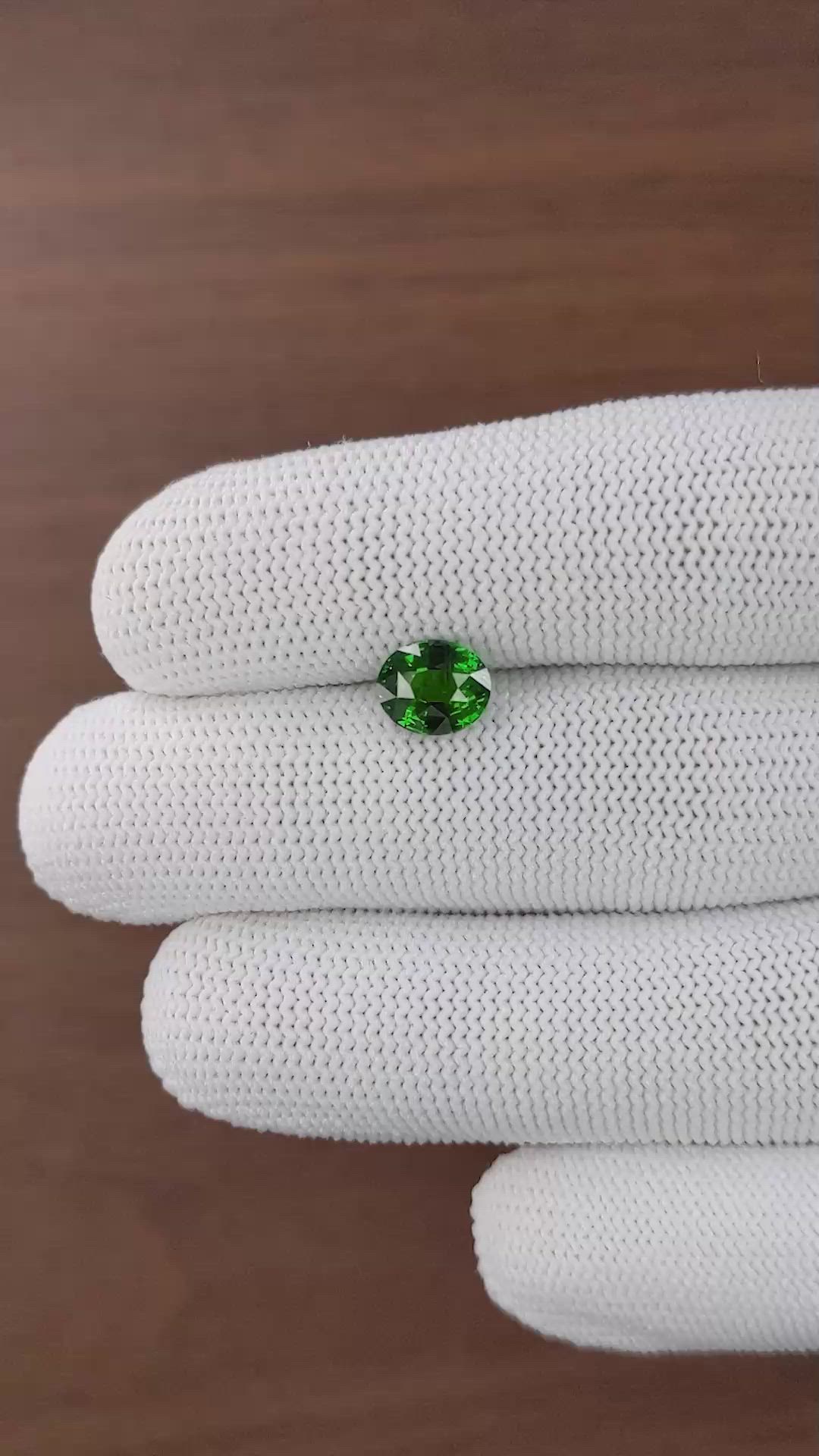 2.05 Ct. Tsavorite Garnet from Tanzania Size Video