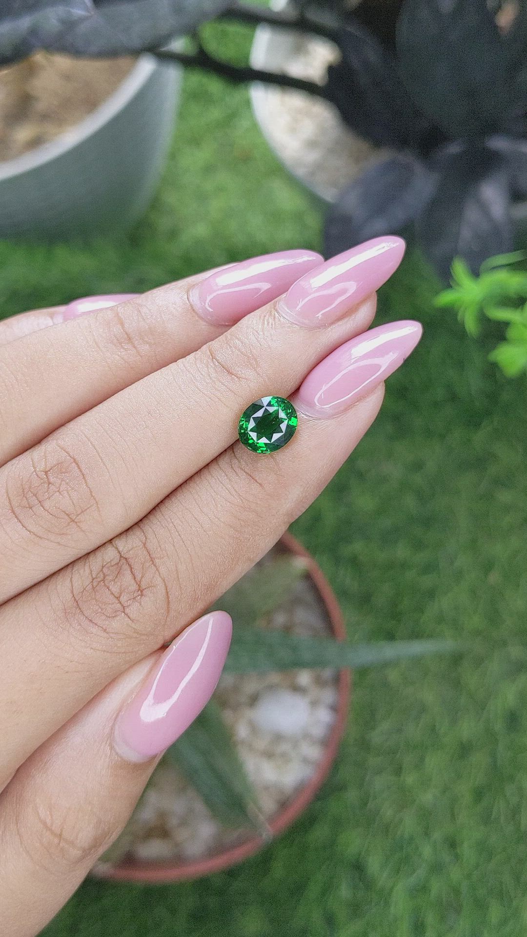 2.05 Ct. Tsavorite Garnet from Tanzania Size Video