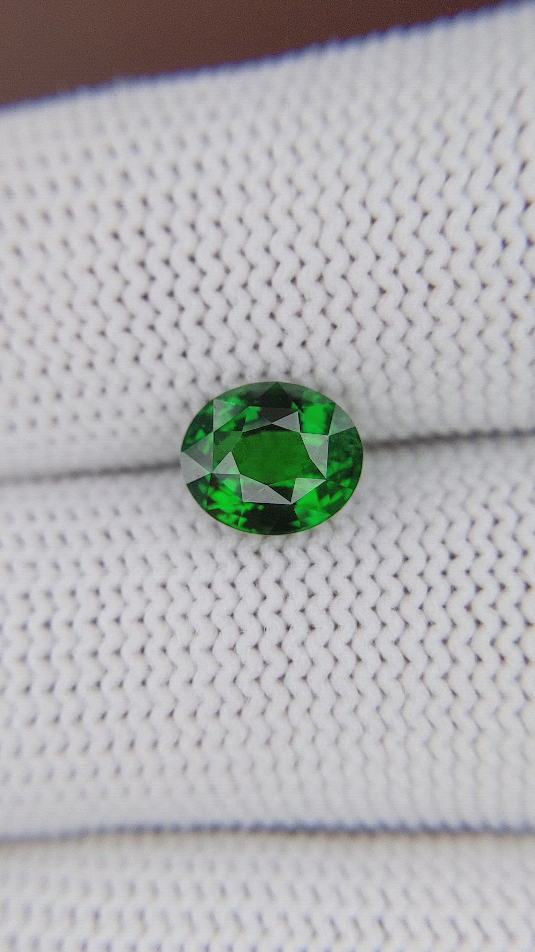 2.05 Ct. Tsavorite Garnet from Tanzania Size Video