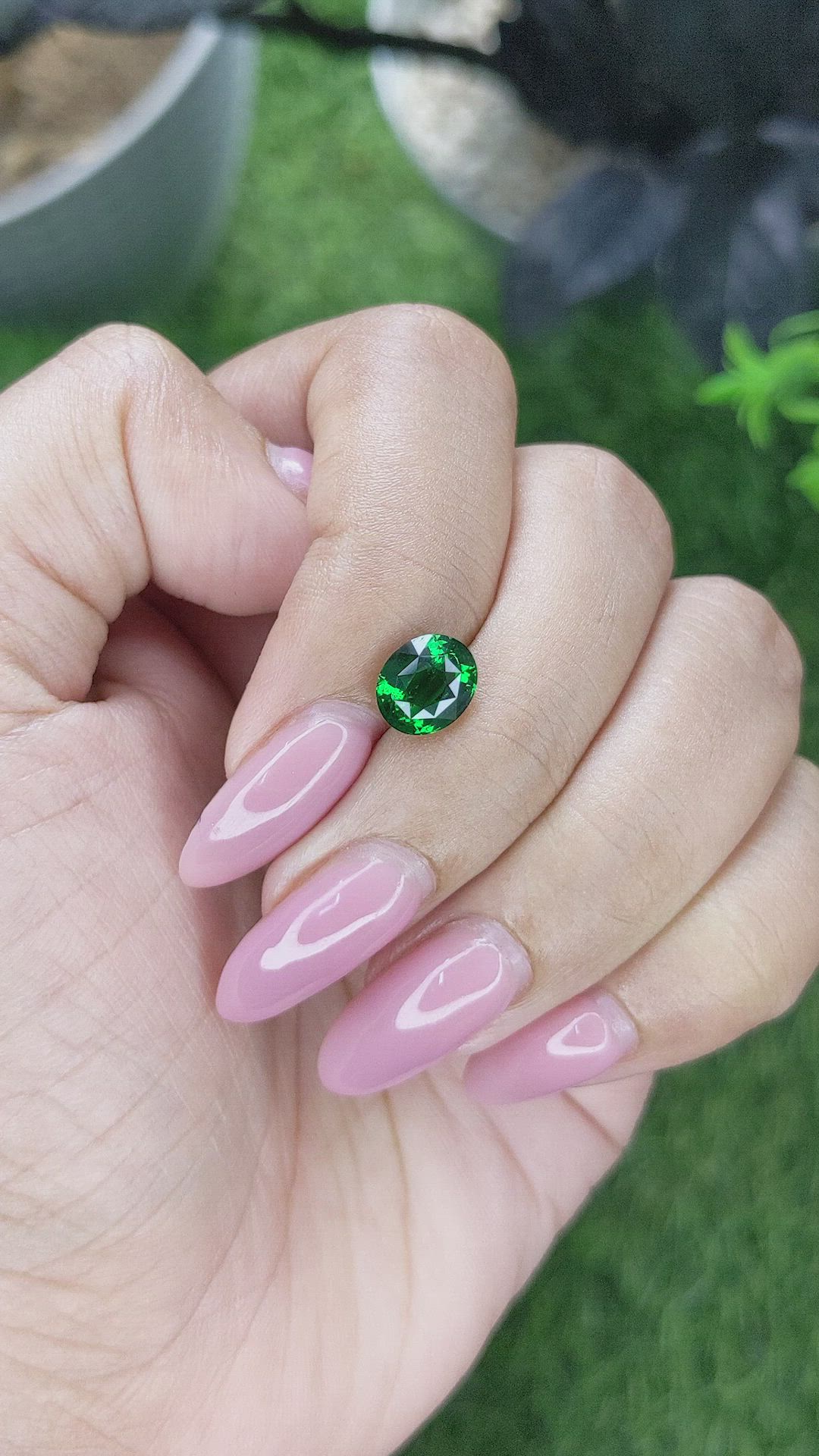2.05 Ct. Tsavorite Garnet from Tanzania Size Video