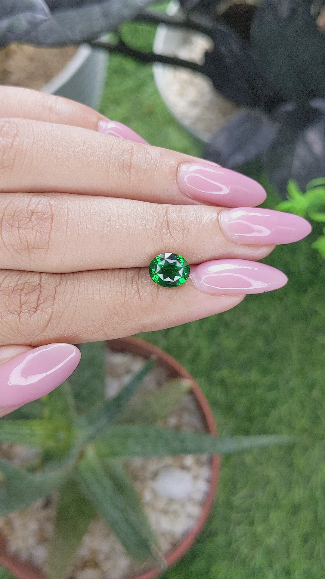 2.05 Ct. Tsavorite Garnet from Tanzania Size Video