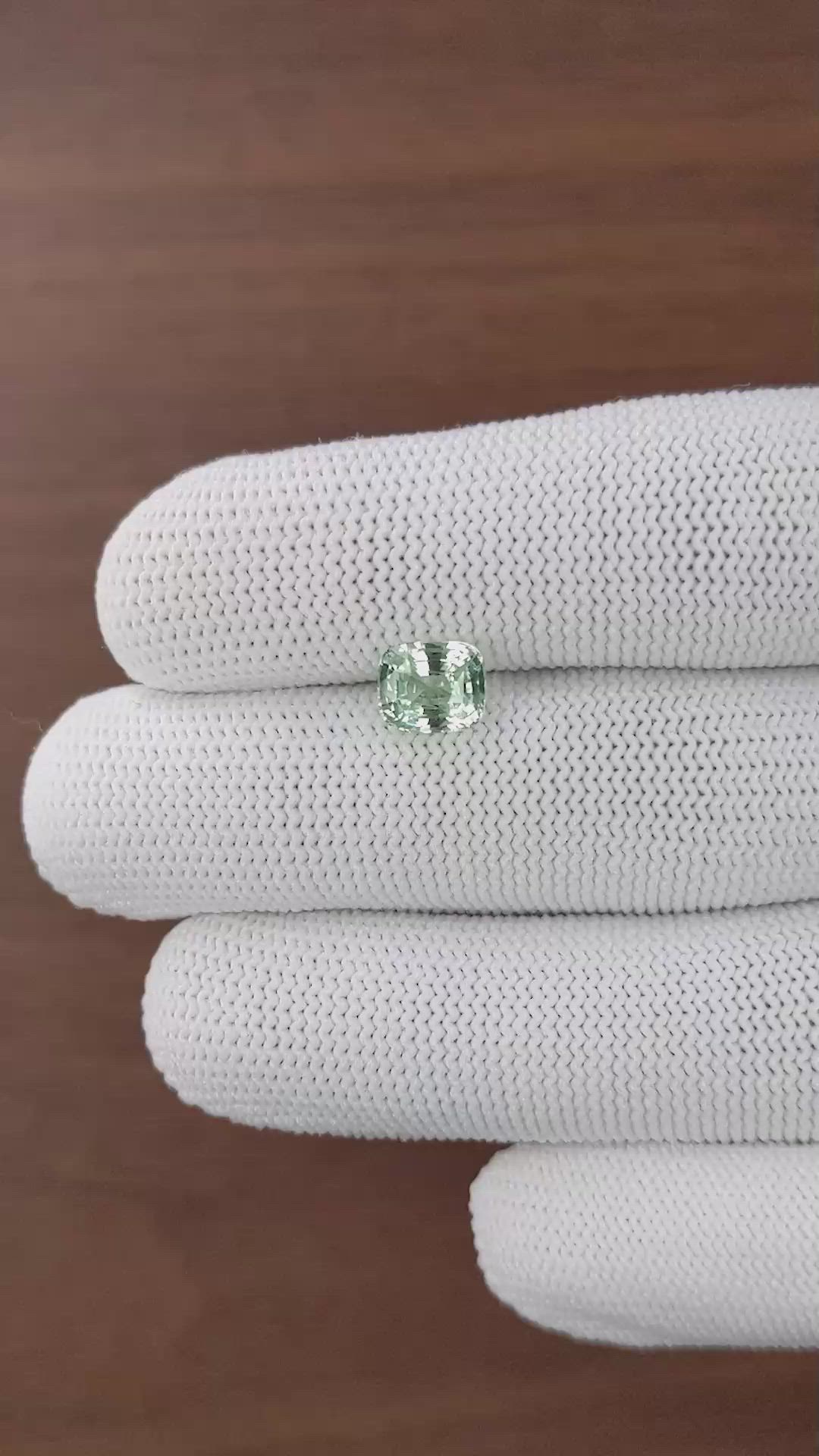 2.04 Ct. Yellowish Green Chrysoberyl from Tanzania Size Video