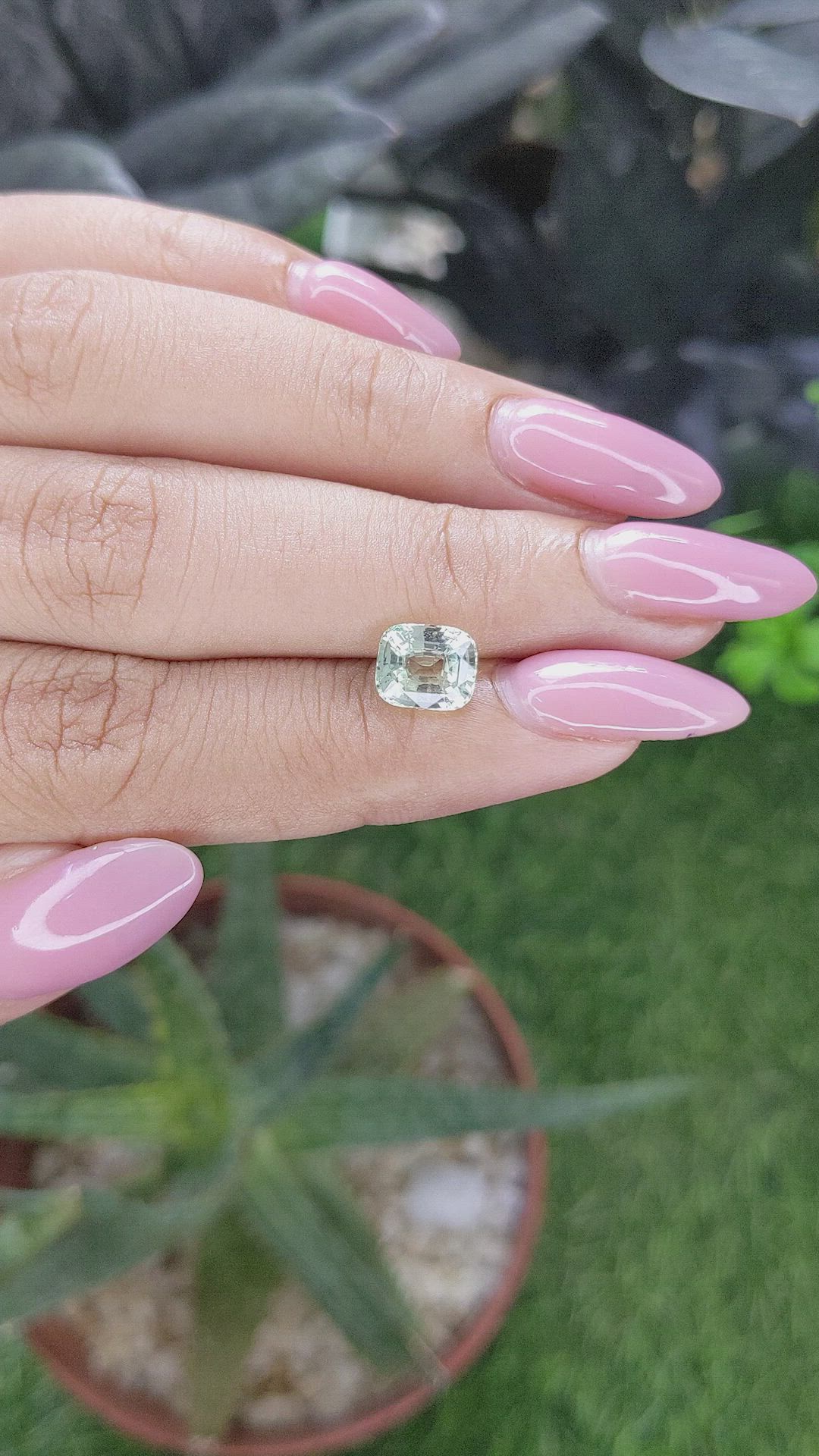 2.04 Ct. Yellowish Green Chrysoberyl from Tanzania Size Video