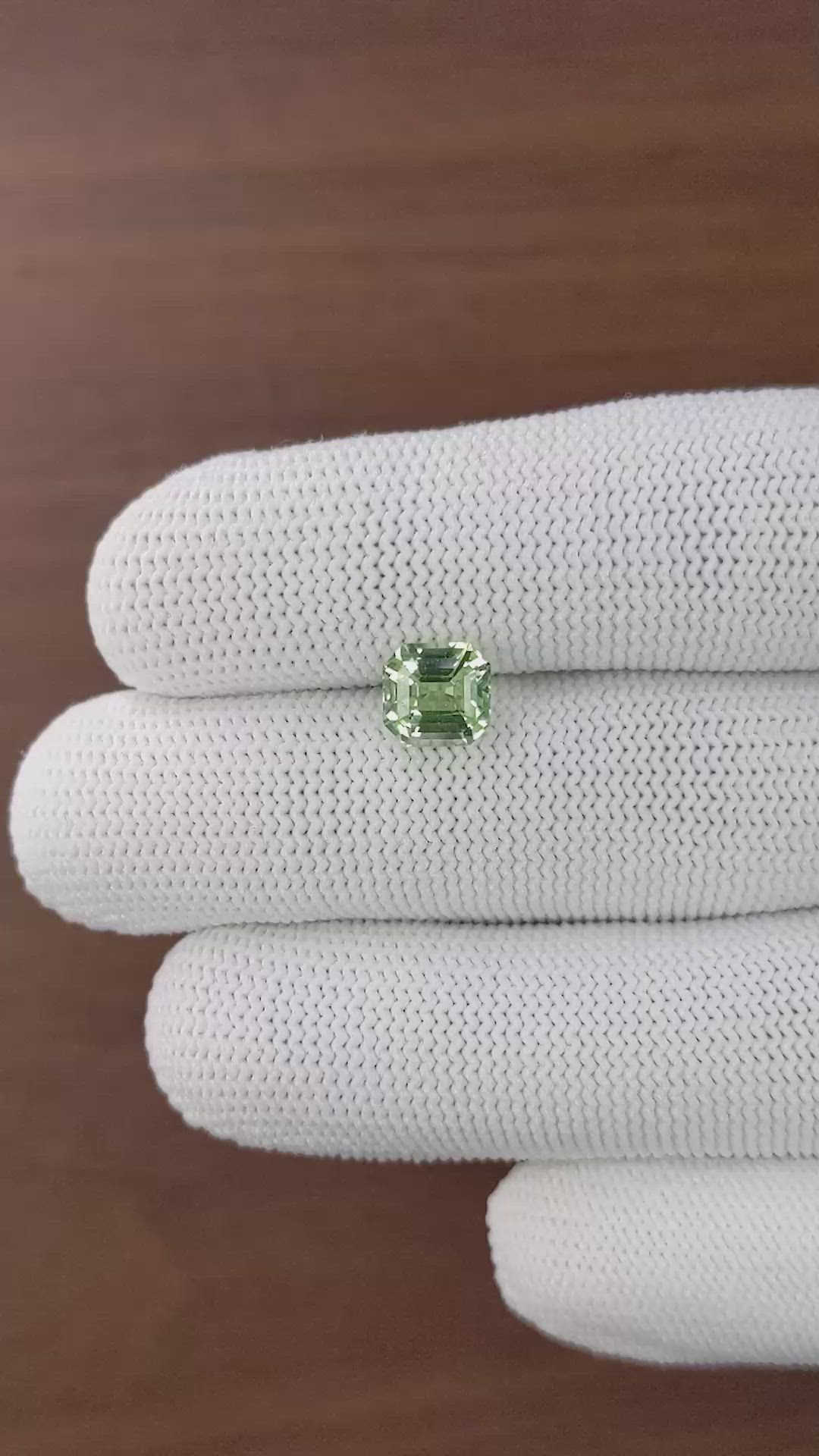 2.59 Ct. Yellowish Green Chrysoberyl from Tanzania Size Video