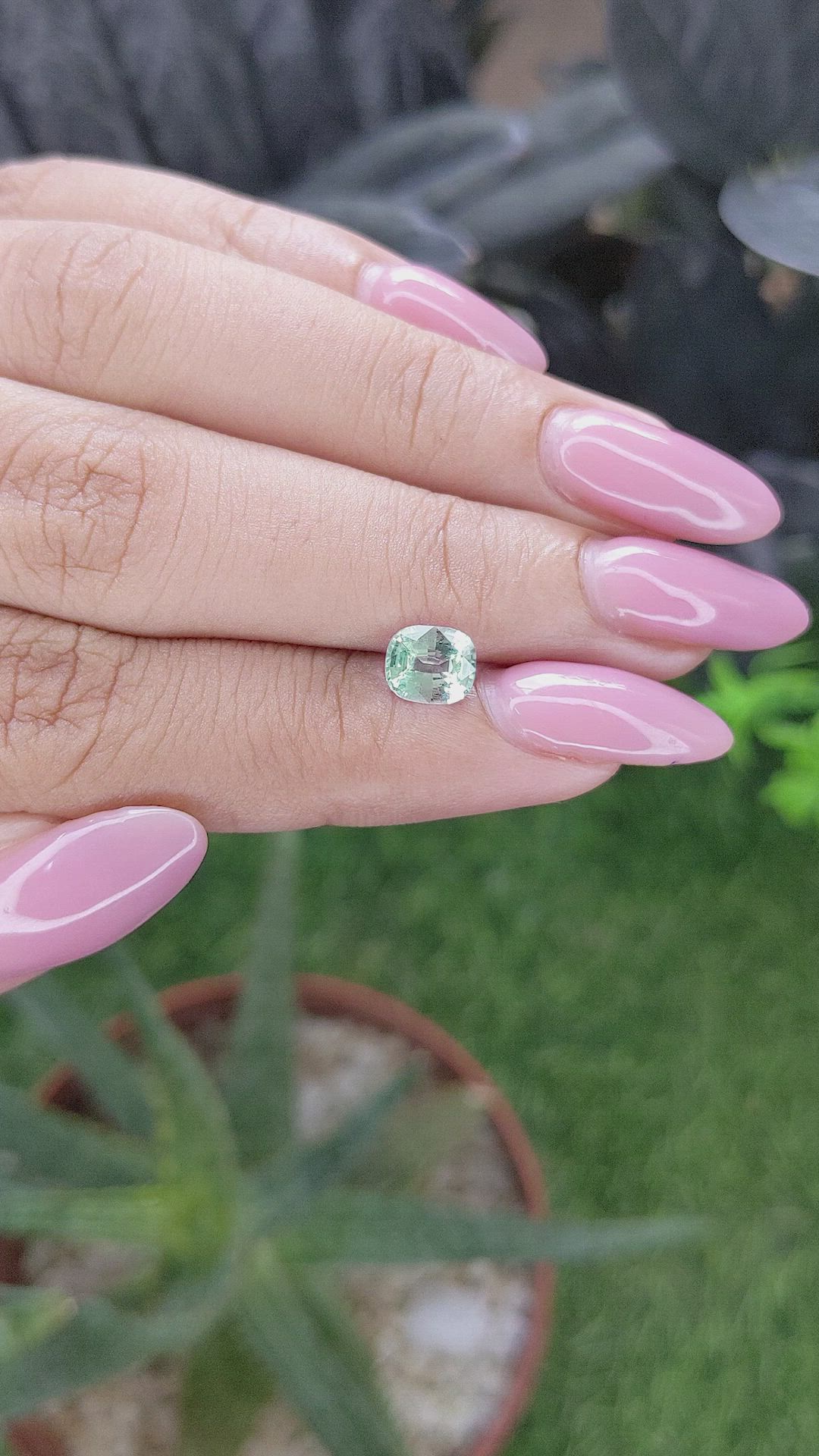 1.05 Ct. Green Chrysoberyl from Tanzania Size Video