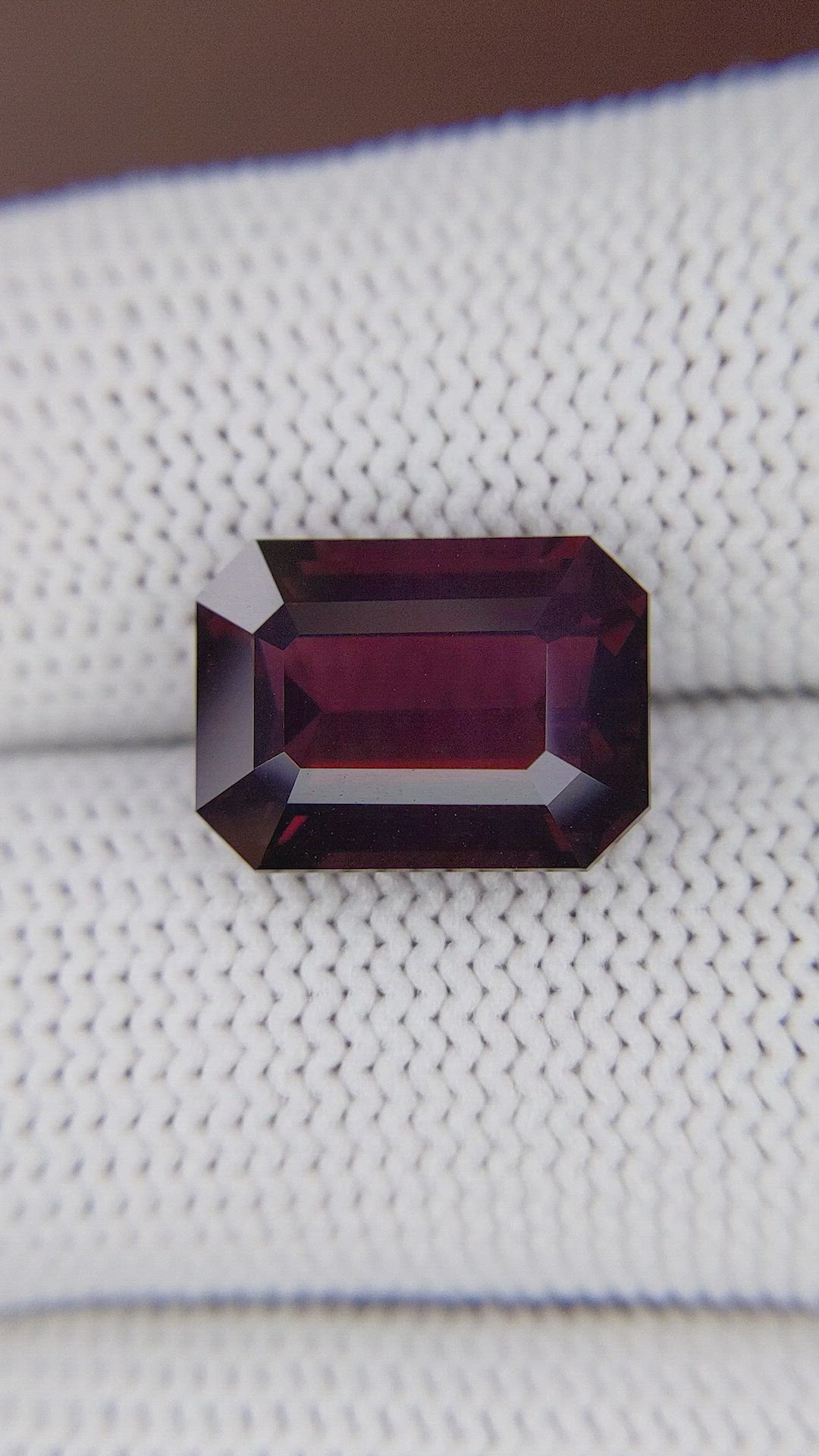 8.59 Ct. Purplish Red Spinel from Tanzania Size Video