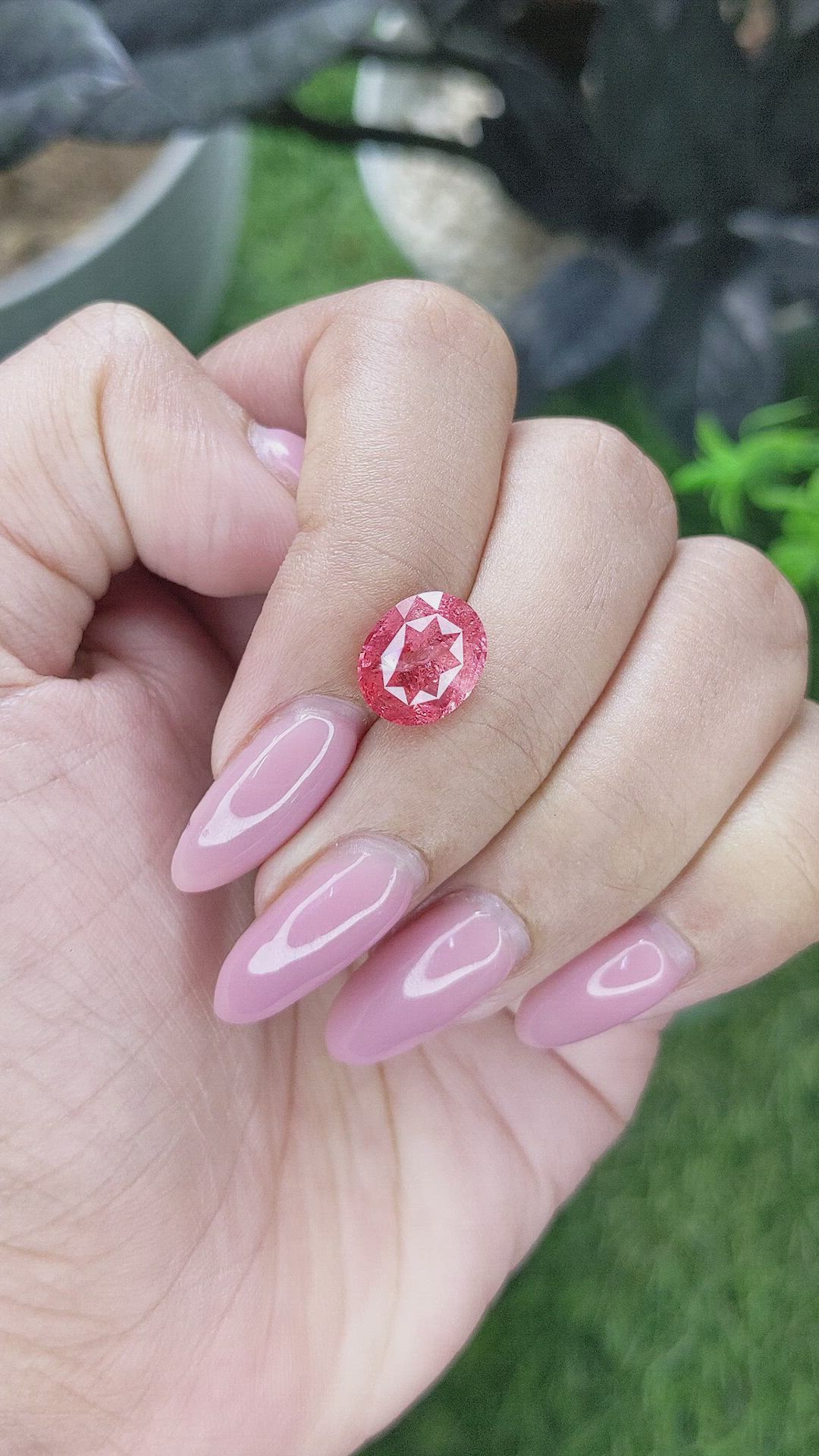 3.75 Ct. Reddish Pink Spinel from Tanzania Size Video