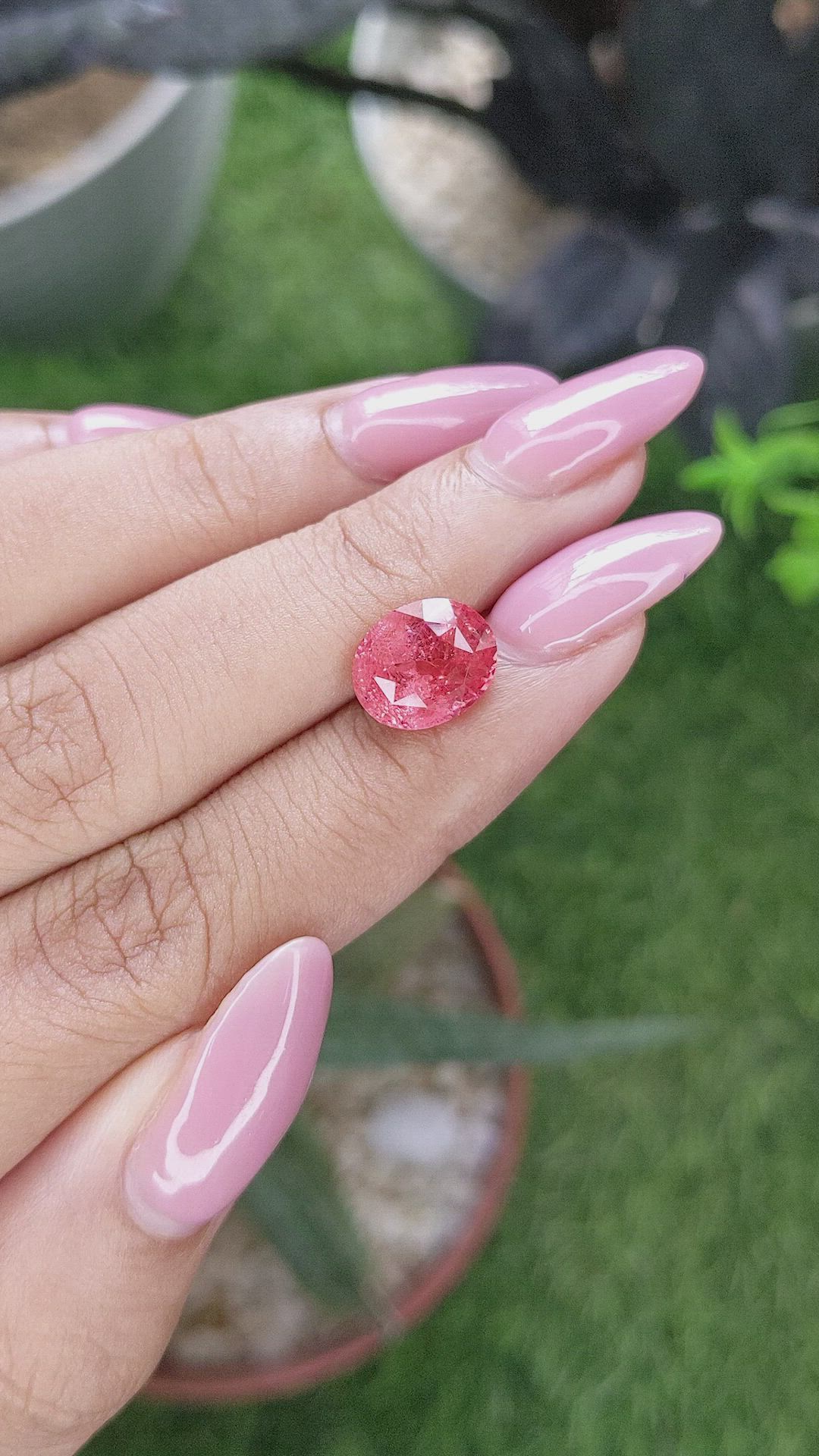 3.75 Ct. Reddish Pink Spinel from Tanzania Size Video