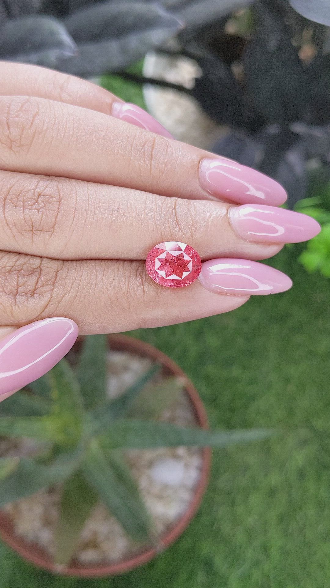 3.75 Ct. Reddish Pink Spinel from Tanzania Size Video