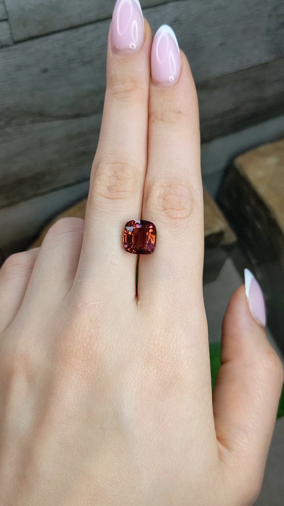 6.17 Ct. Pinkish Brown Tourmaline from Africa Size Video
