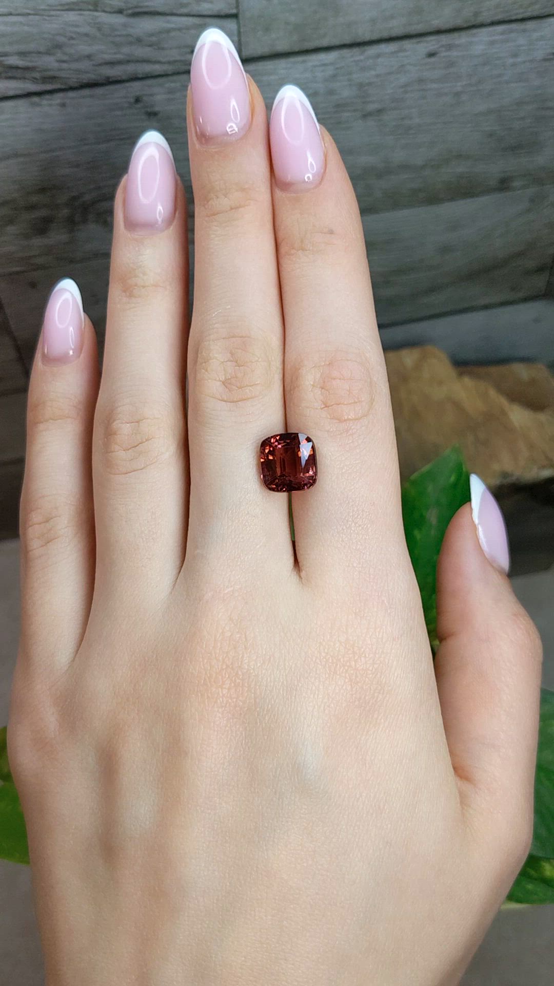 6.17 Ct. Pinkish Brown Tourmaline from Africa Size Video