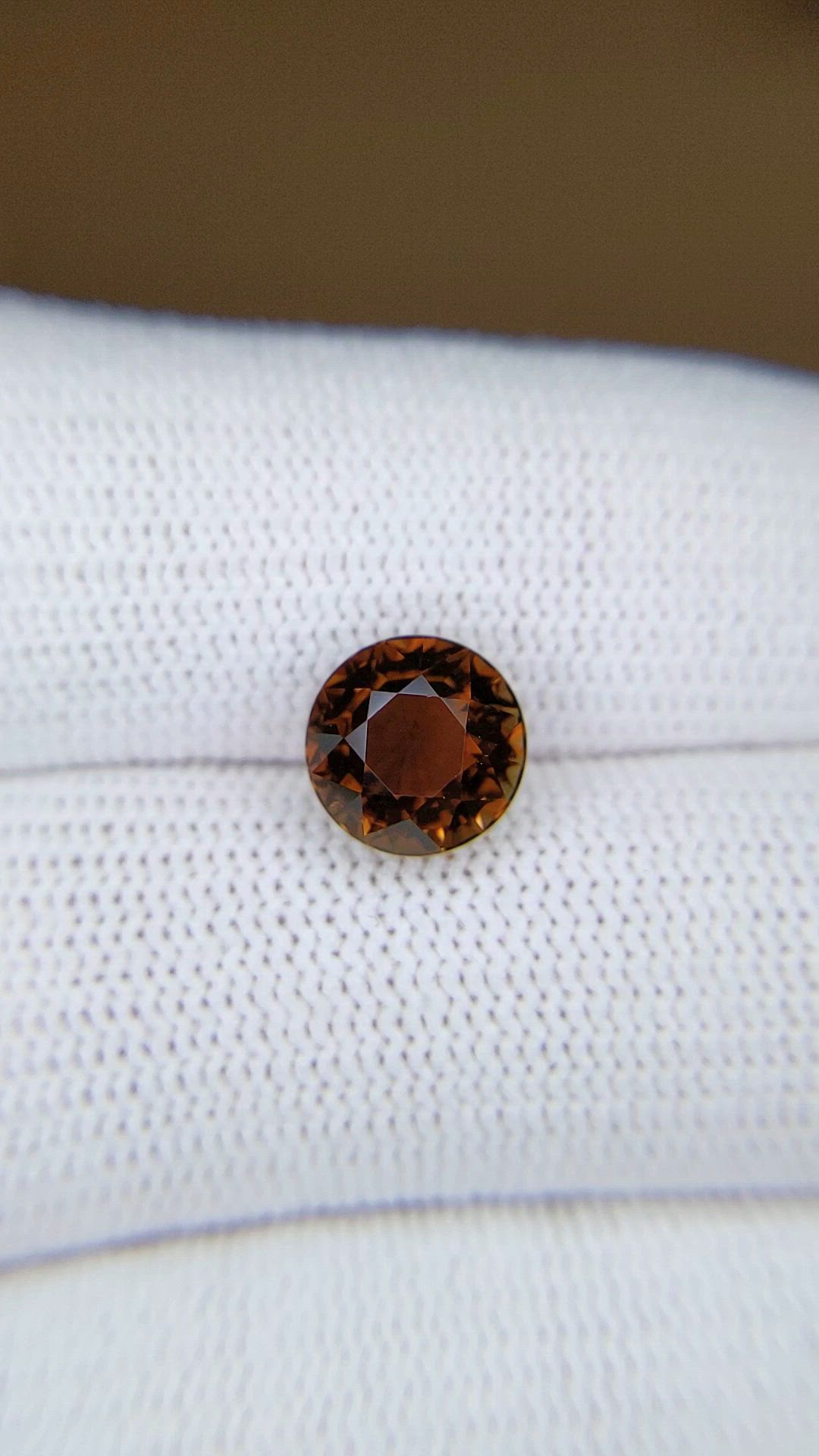 2.86 Ct. Orangish Brown Tourmaline from Africa Size Video