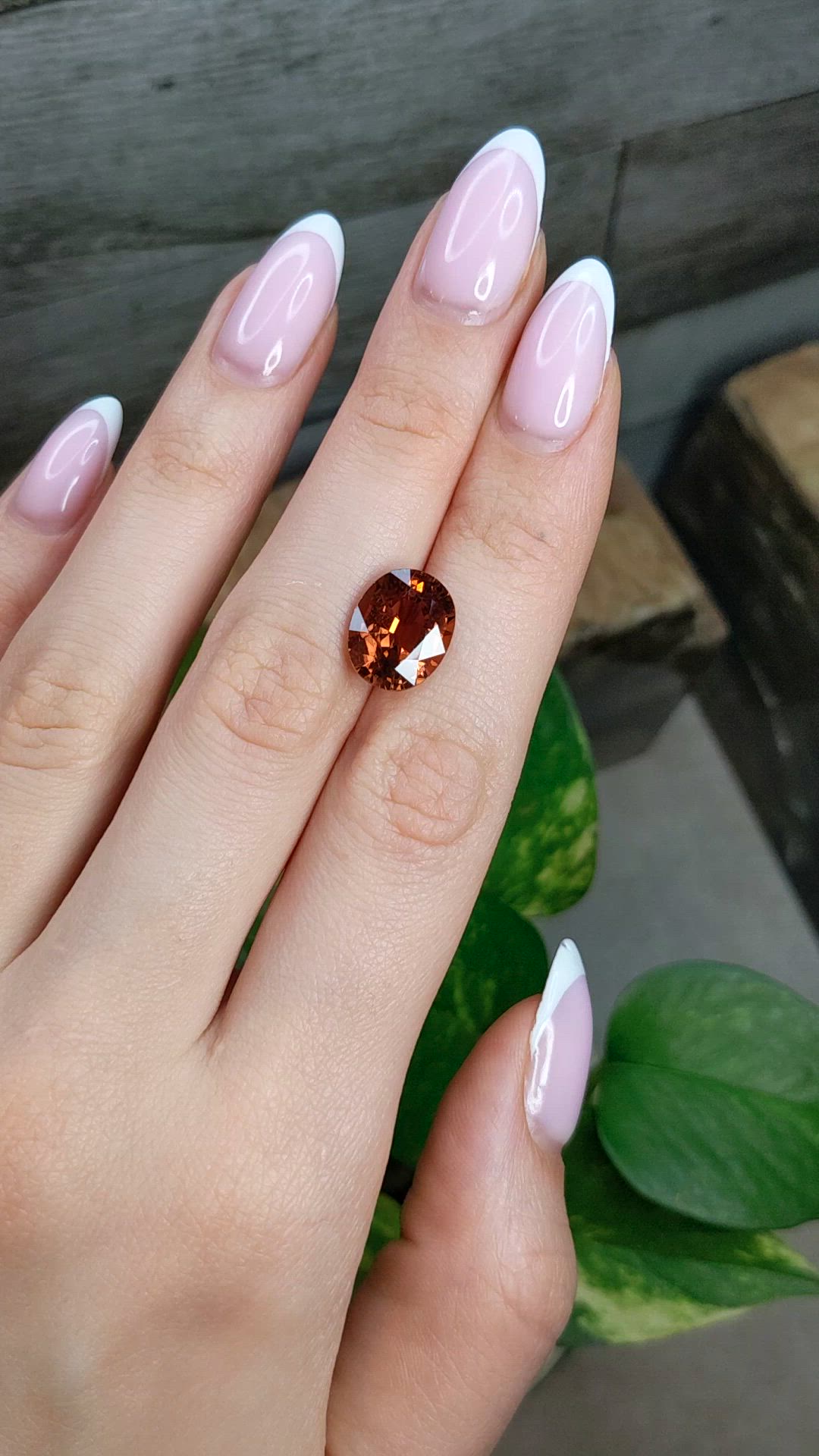 5.67 Ct. Reddish Orange Tourmaline from Africa Size Video
