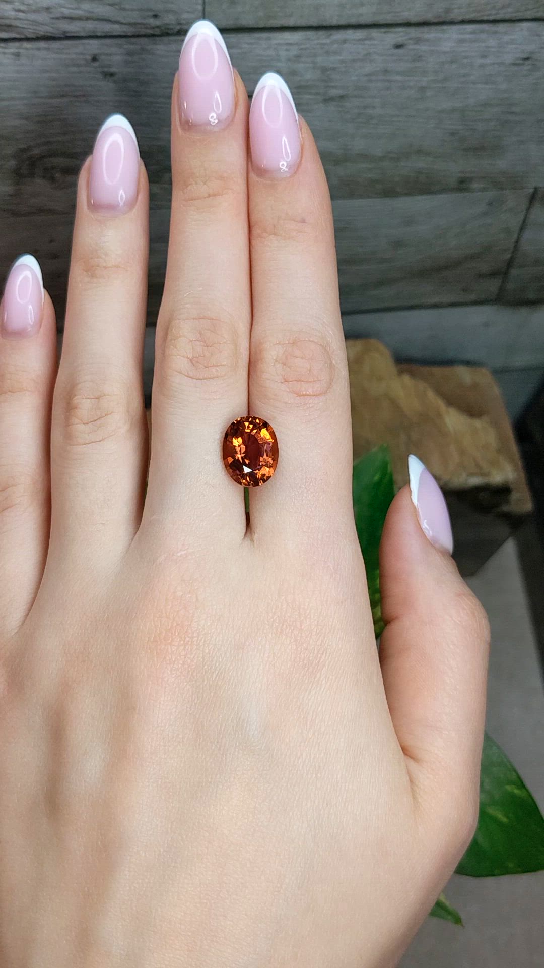 5.67 Ct. Reddish Orange Tourmaline from Africa Size Video