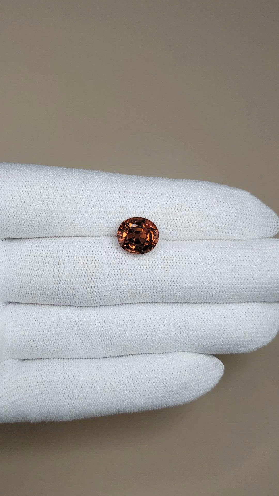 6.03 Ct. Orangish Brown Tourmaline from Africa Size Video