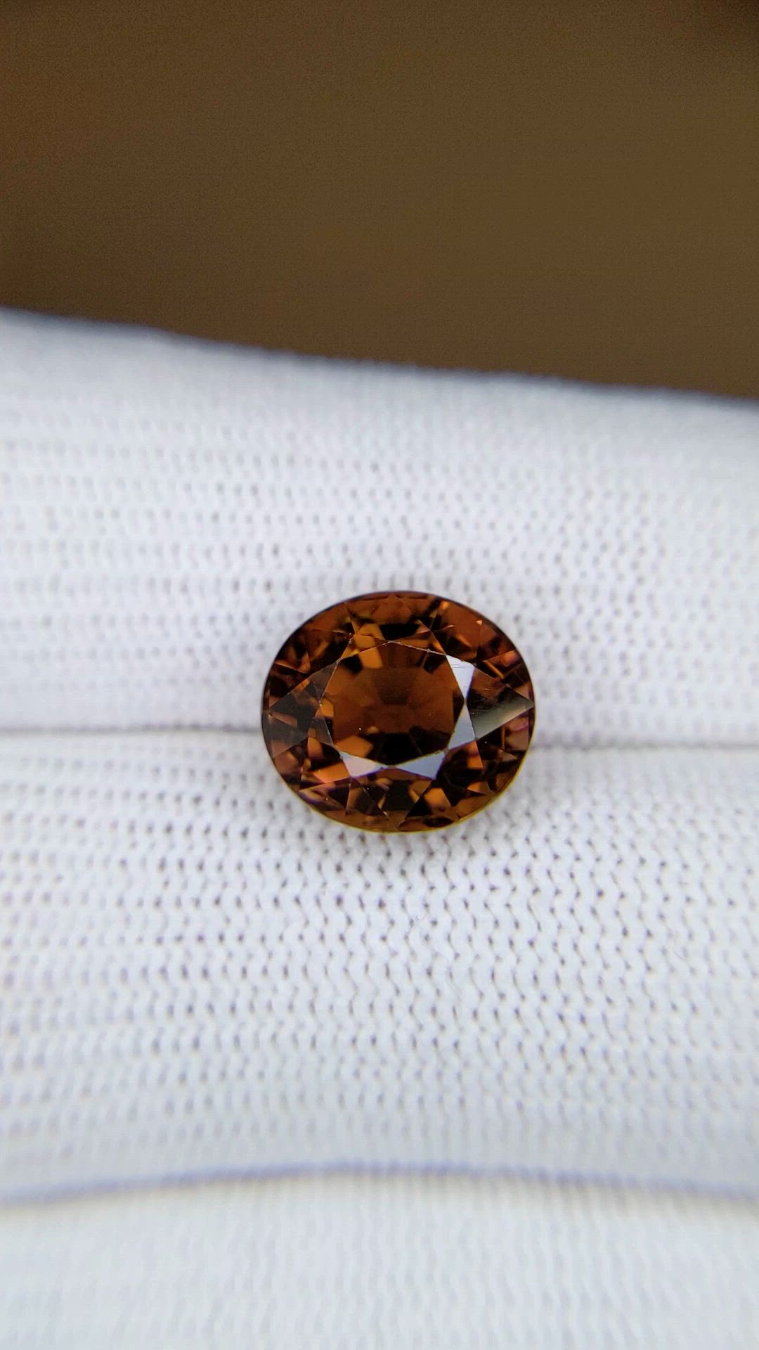 6.03 Ct. Orangish Brown Tourmaline from Africa Size Video