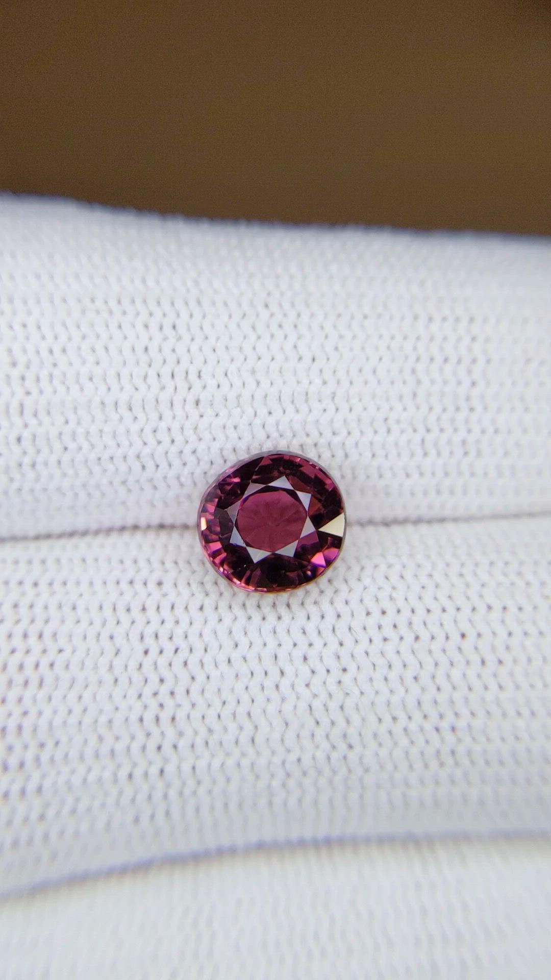 2.46 Ct. Pinkish Purple Tourmaline from Africa Size Video