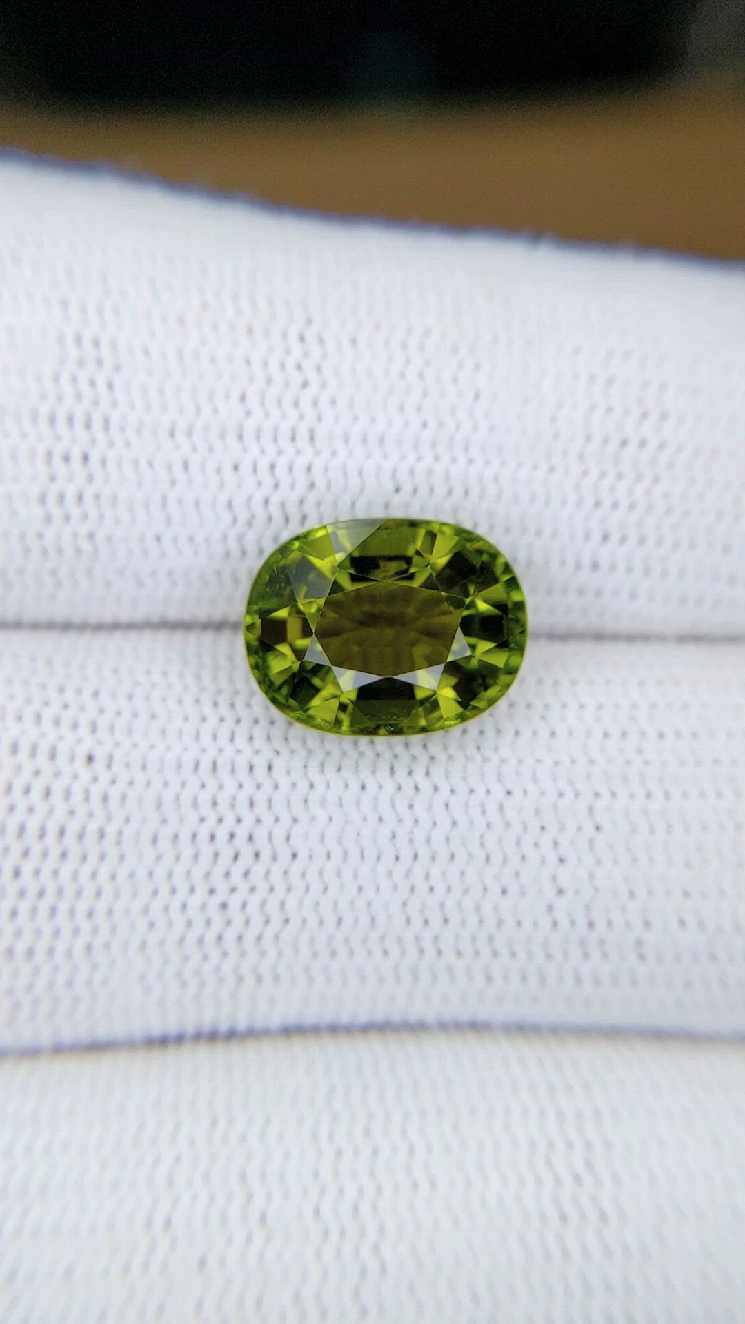 5.05 Ct. Green Tourmaline from Africa Size Video